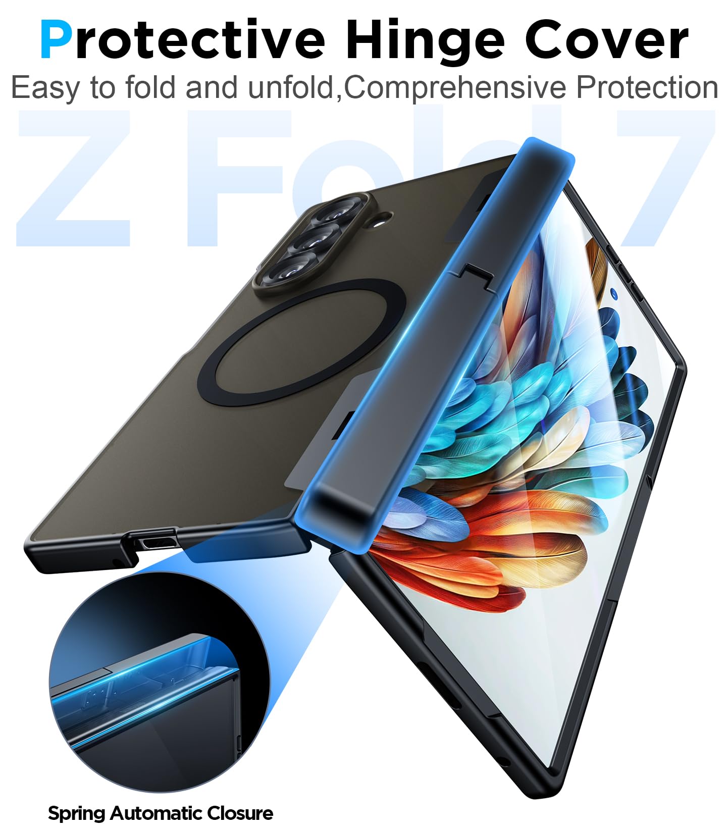 Foto 8 pulgar | Funda Magnética Temdan Con Pantalla Hd Para Samsung Z Fold 7 - Venta Internacional.