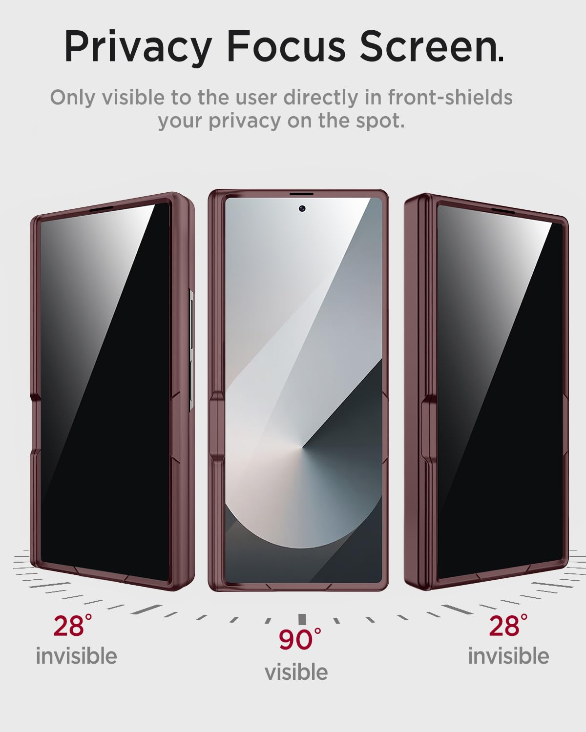 Foto 2 | Funda De Teléfono Miimall Para Samsung Galaxy Z Fold 7  Color Rojo Vino - Venta Internacional.