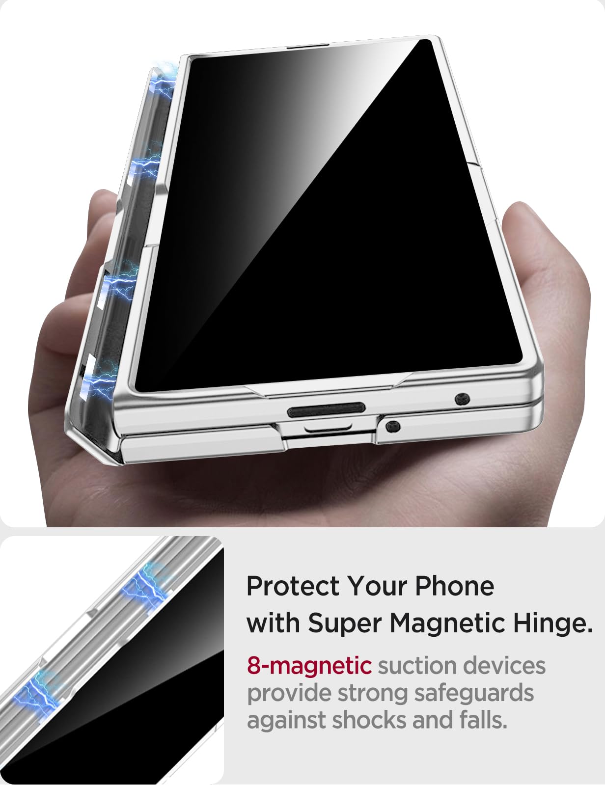 Foto 5 pulgar | Funda De Teléfono Miimall Para Samsung Galaxy Z Fold 7 Con Protector De Pantalla - Venta Internacional.