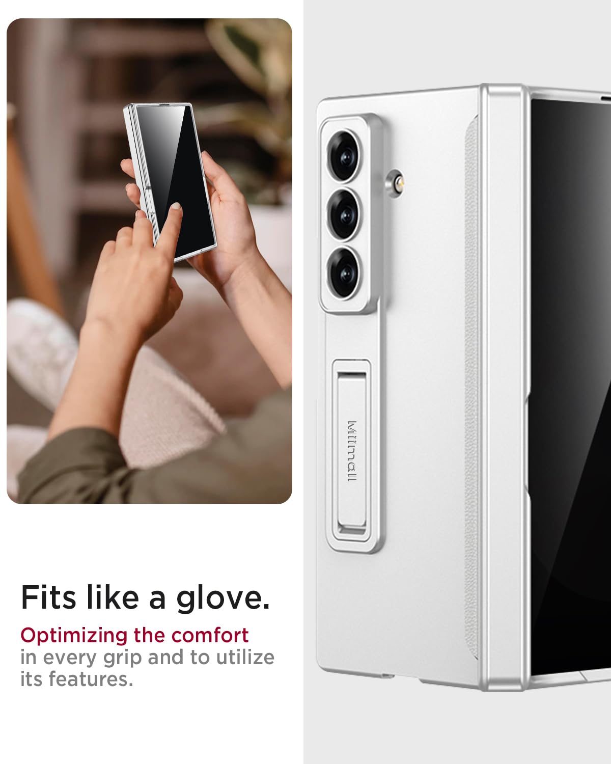 Foto 7 pulgar | Funda De Teléfono Miimall Para Samsung Galaxy Z Fold 7 Con Protector De Pantalla - Venta Internacional.