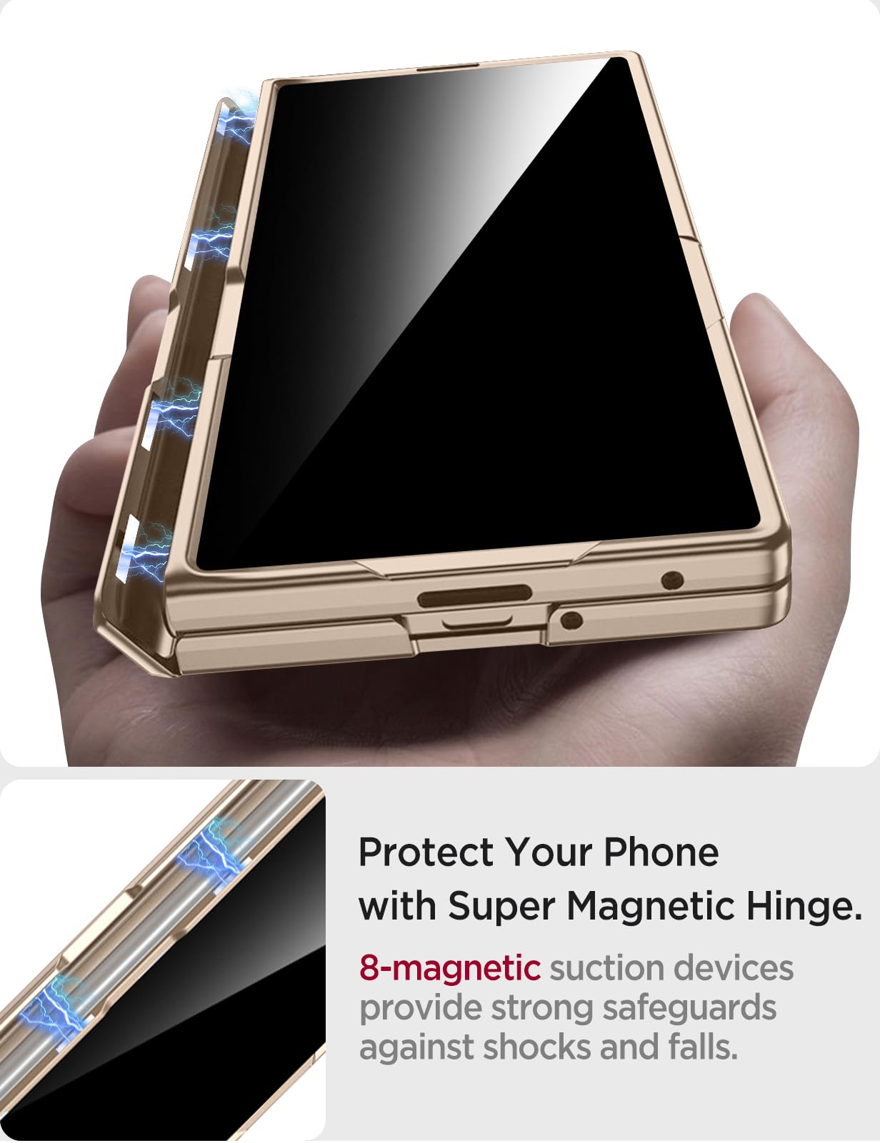 Foto 5 | Funda Miimall Para Samsung Galaxy Z Fold 7 Con Pantalla De Privacidad - Venta Internacional.