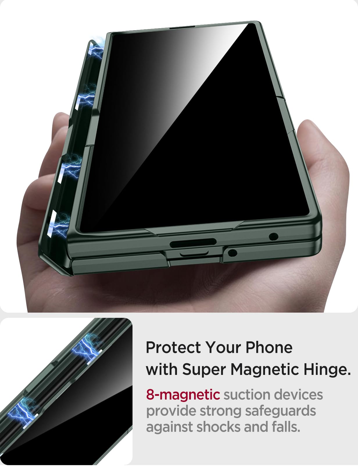 Foto 5 pulgar | Funda De Teléfono Miimall Para Samsung Galaxy Z Fold 7 Con Protector De Pantalla - Venta Internacional.