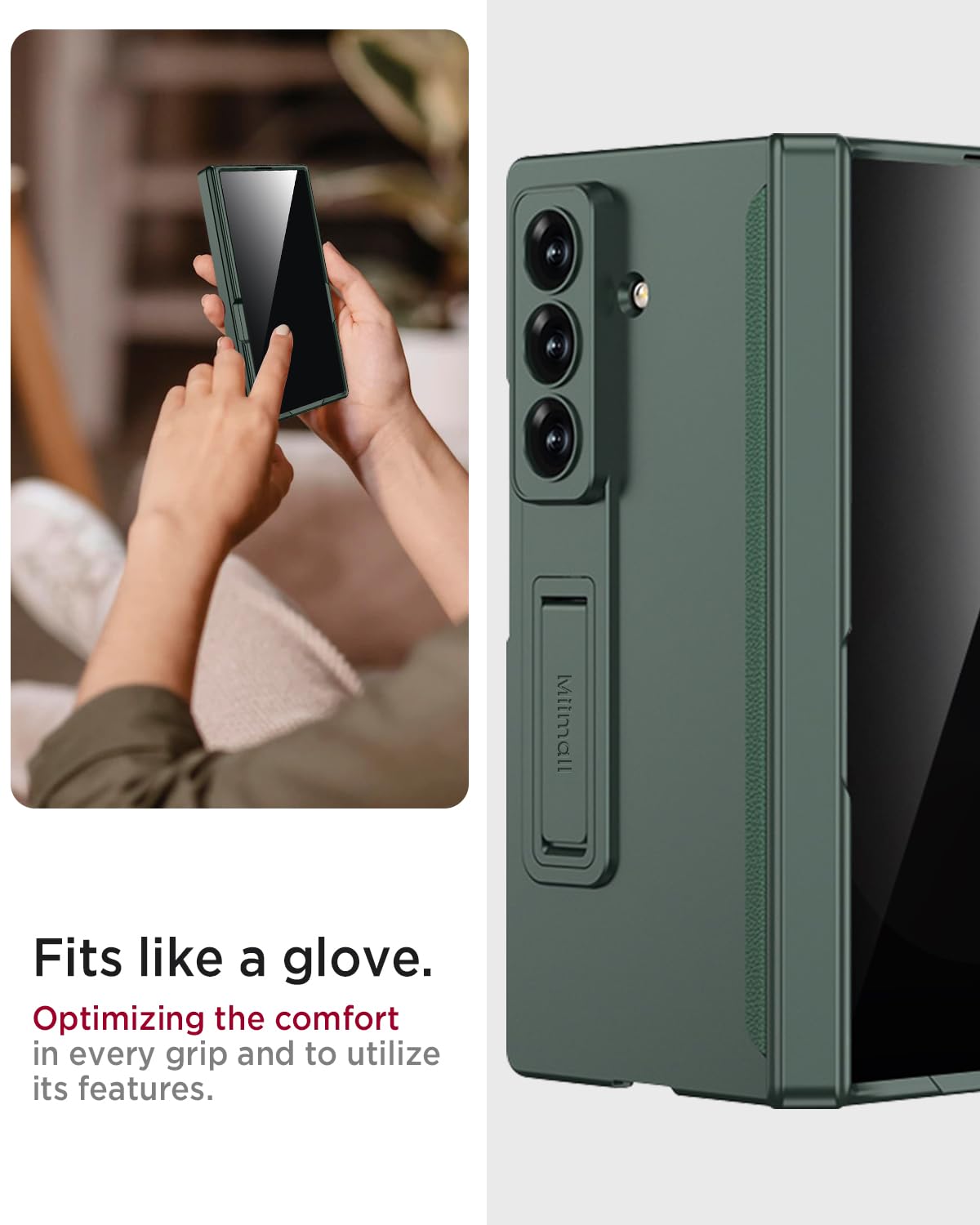 Foto 7 | Funda De Teléfono Miimall Para Samsung Galaxy Z Fold 7 Con Protector De Pantalla - Venta Internacional.
