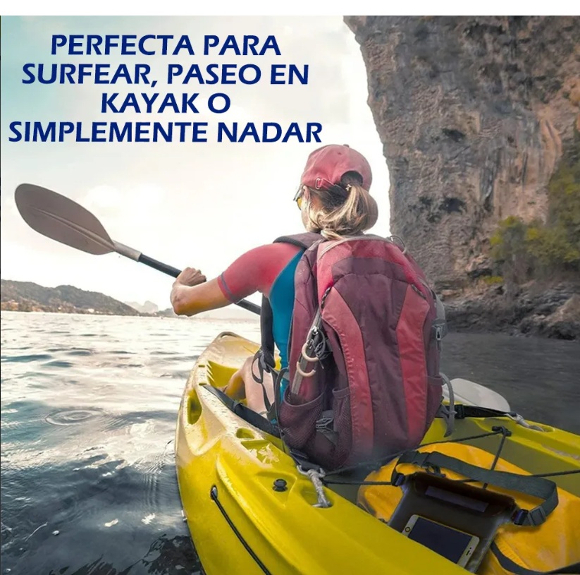 Foto 7 pulgar | Bolsa Impermeable Universal Ipx8 Para Celular Hasta 6.8'' Con Cinturón Ajustable