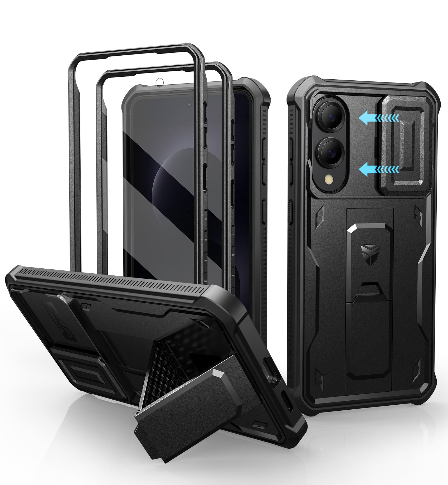 Foto 2 pulgar | Funda Dexnor Para Samsung Galaxy S25 Edge Con Funda De Cámara Negra - Venta Internacional.