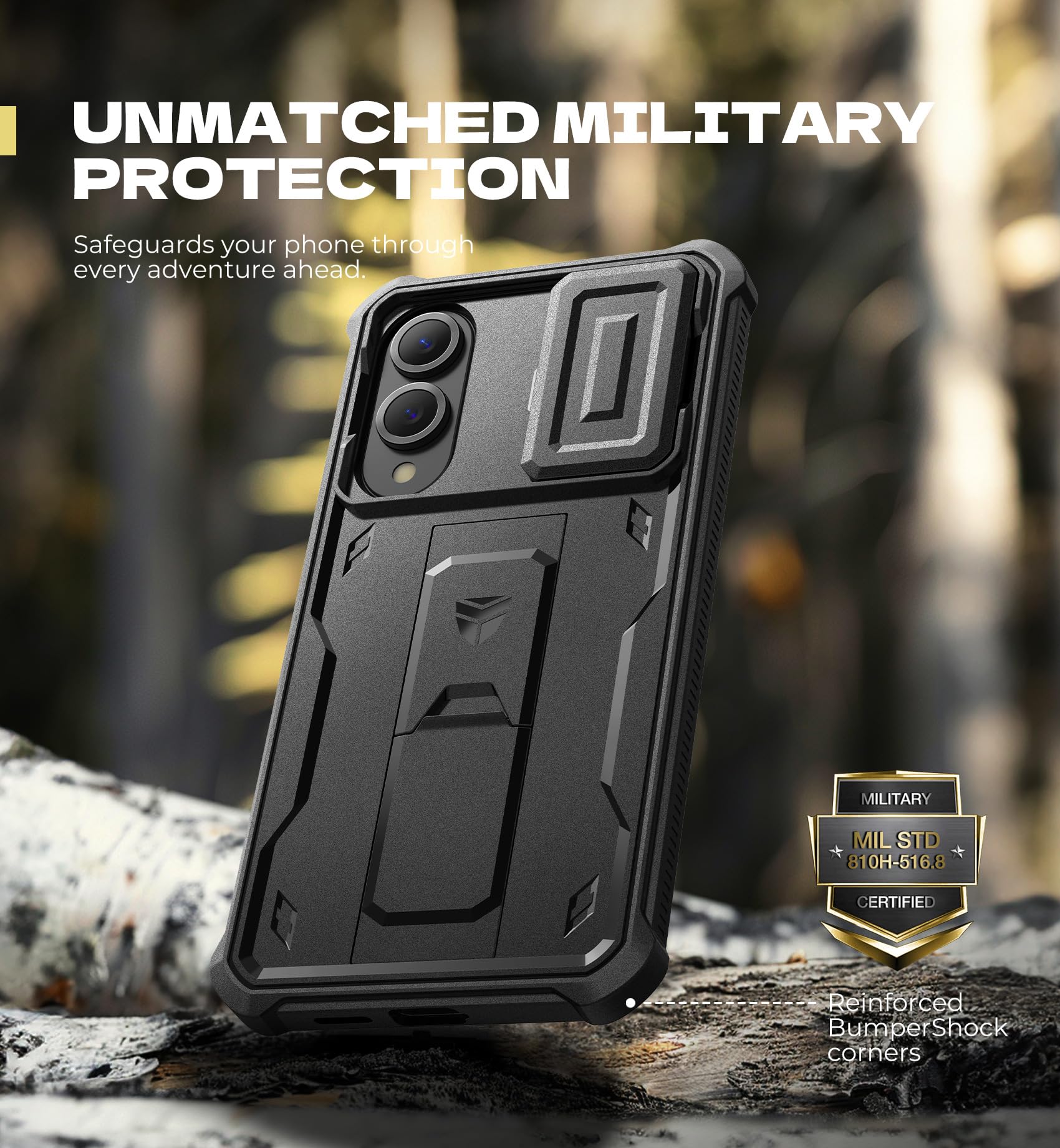 Foto 7 pulgar | Funda Dexnor Para Samsung Galaxy S25 Edge Con Funda De Cámara Negra - Venta Internacional.