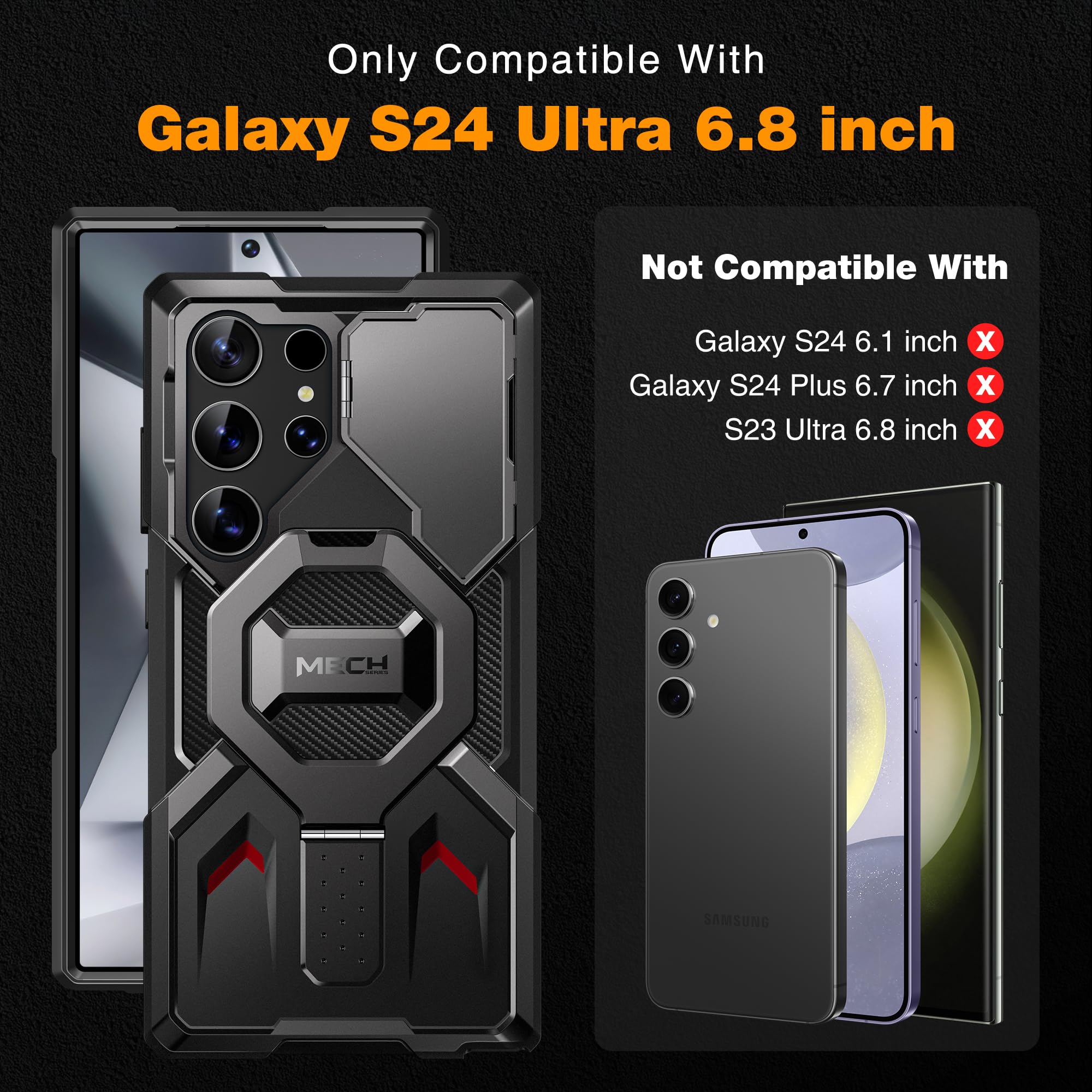Foto 3 pulgar | Funda De Teléfono Tongate Para Samsung Galaxy S24 Ultra Con Accesorios - Venta Internacional.