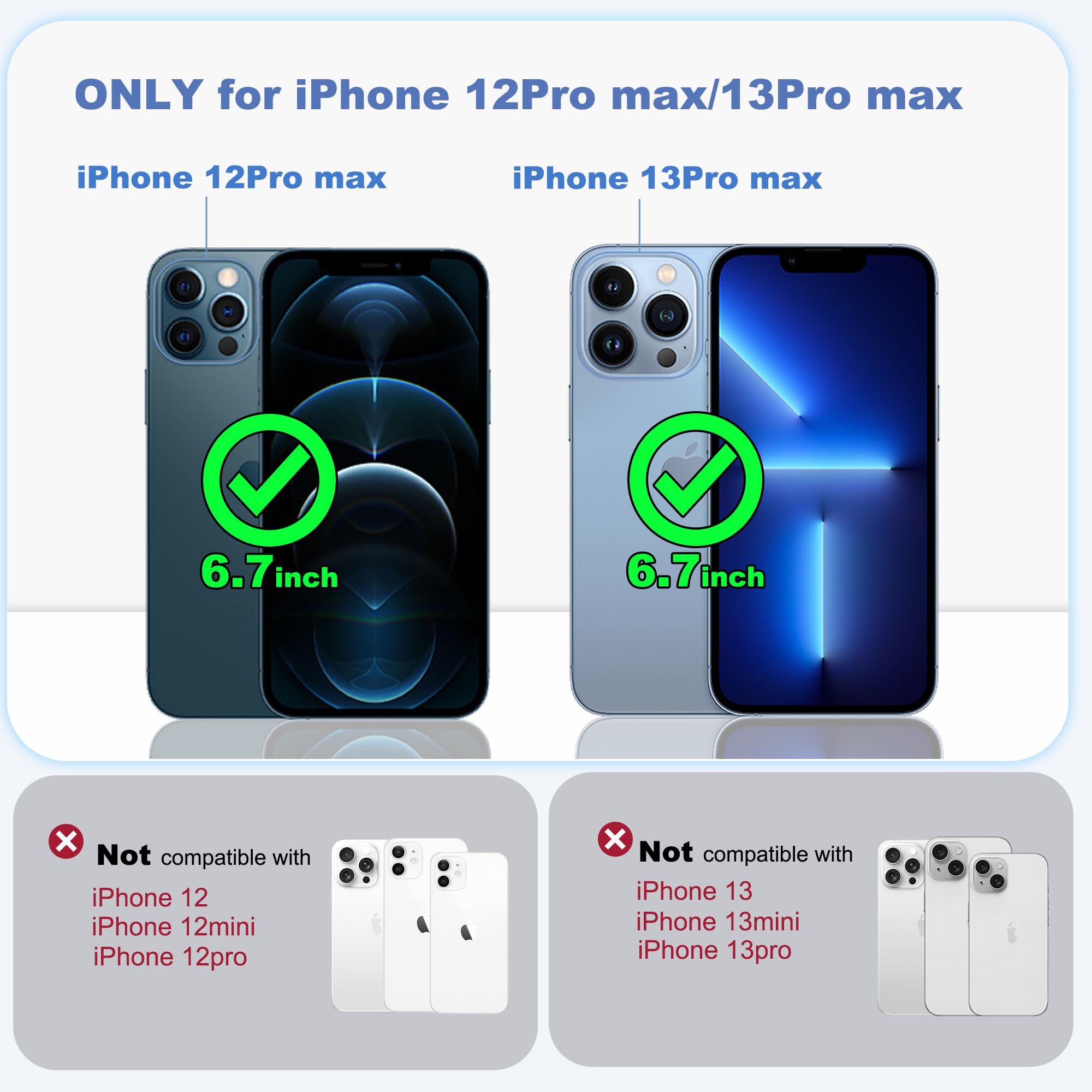 Foto 3 pulgar | Funda De Teléfono Tianli Para Iphone 12 Pro Max/13 Pro Max Rosa Intenso - Venta Internacional.