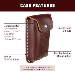 Foto 3 | Estuche Para Calculadora De Construcción Occidental Leather Cafe - Venta Internacional.