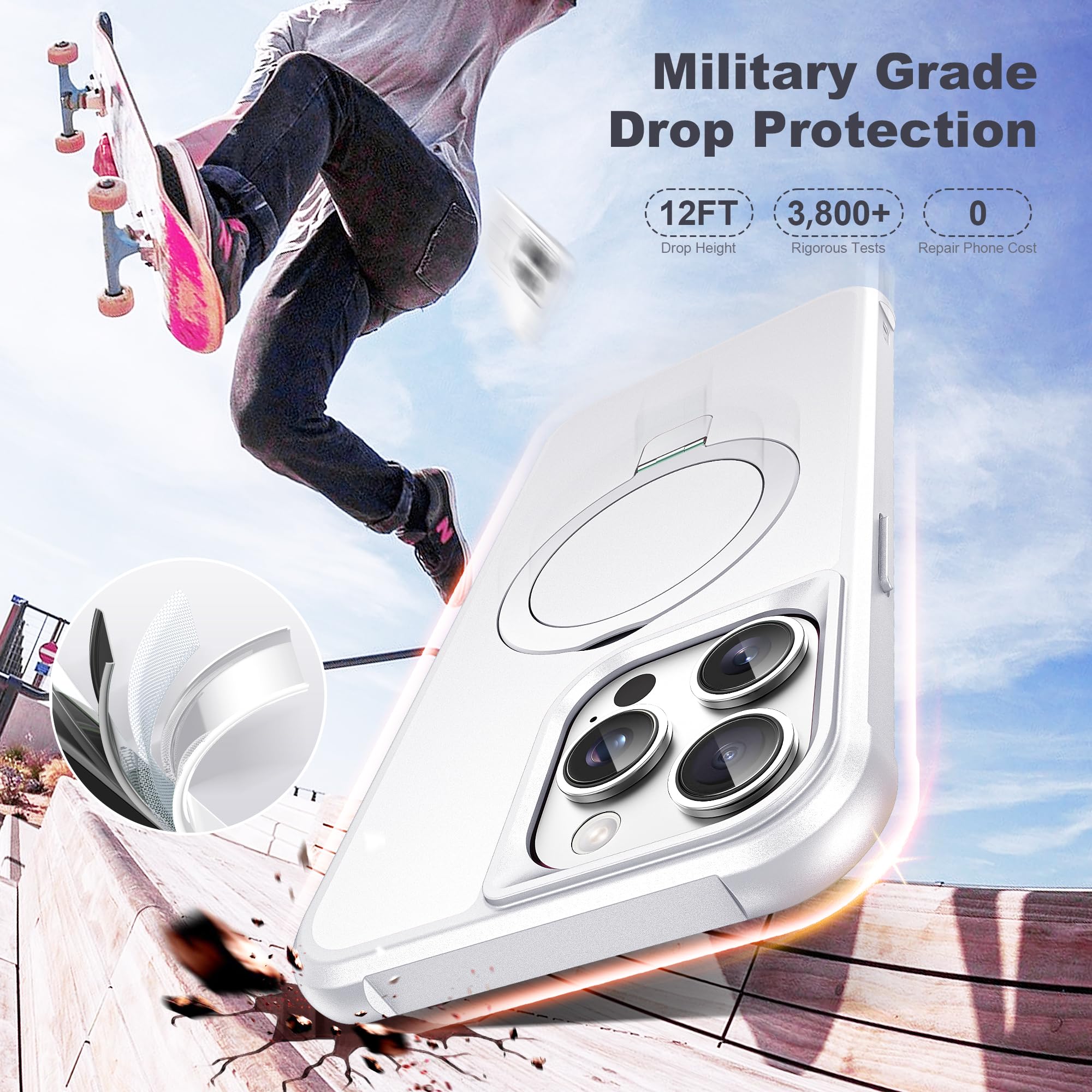 Foto 5 | Funda De Teléfono Tianli Diseñada Para Iphone 14 Pro Max Con Soporte - Venta Internacional.