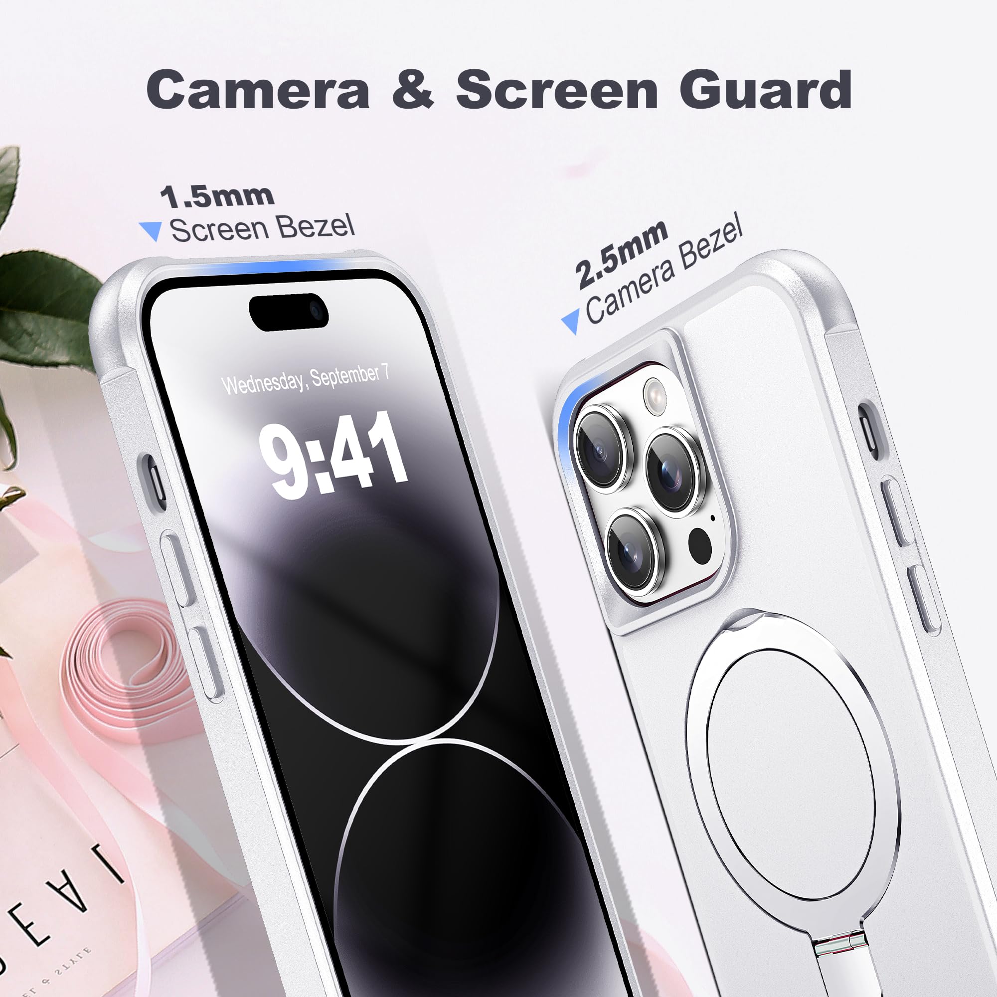 Foto 8 pulgar | Funda De Teléfono Tianli Diseñada Para Iphone 14 Pro Max Con Soporte - Venta Internacional.