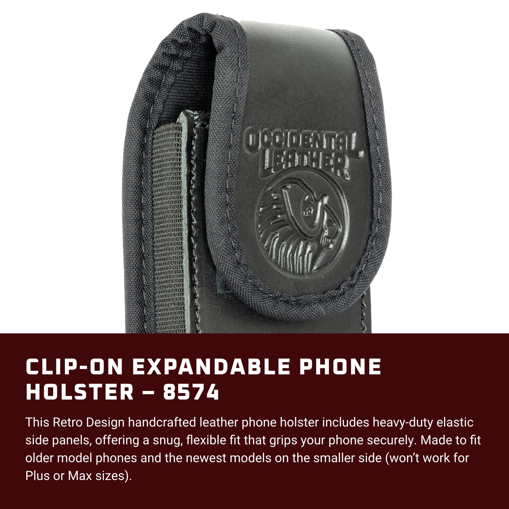 Foto 3 pulgar | Funda De Teléfono Occidental De Piel Expandible Con Clip  Negra - Venta Internacional.