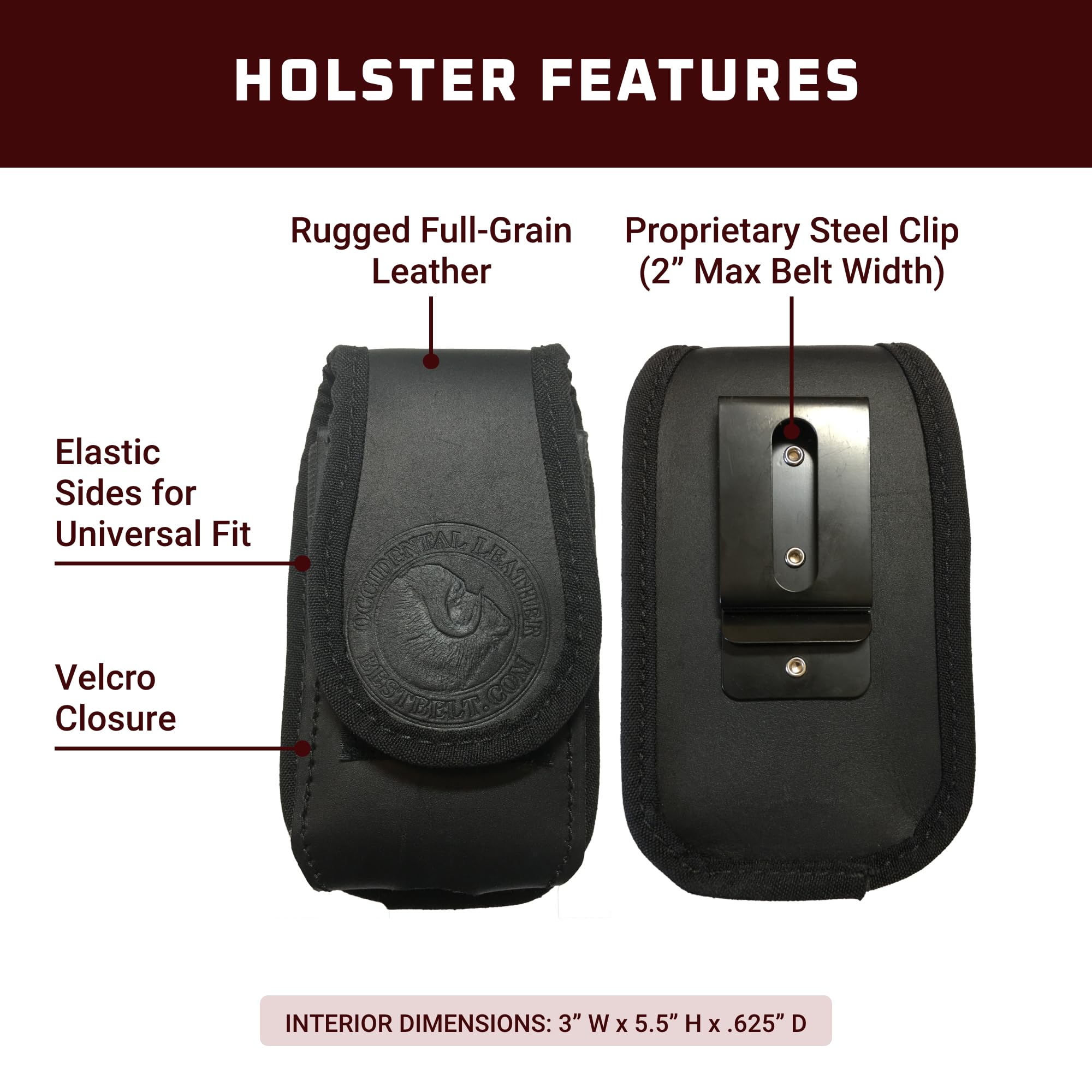 Foto 4 pulgar | Funda De Teléfono Occidental De Piel Expandible Con Clip  Negra - Venta Internacional.
