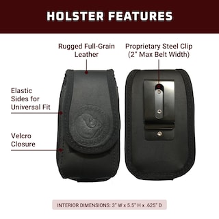 Foto 3 | Funda De Teléfono Occidental De Piel Expandible Con Clip Negra - Venta Internacional.