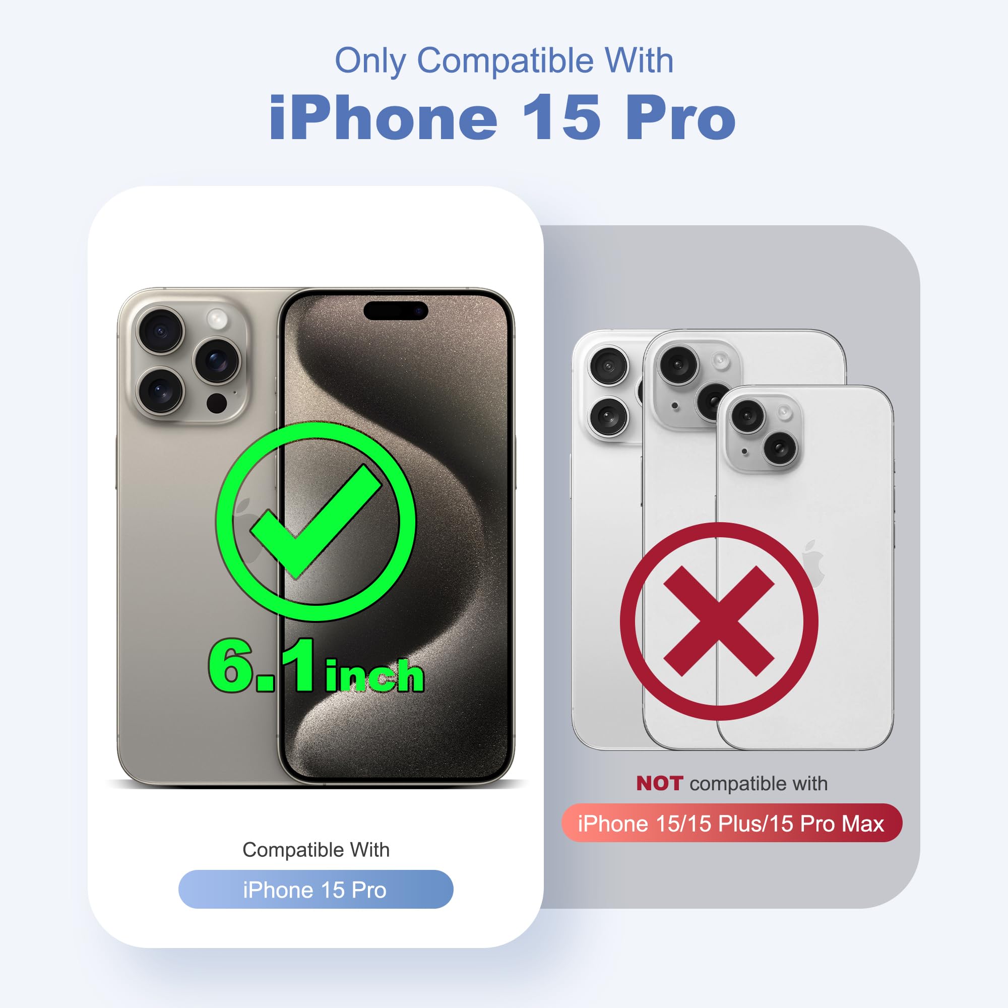 Foto 2 | Funda De Teléfono Tianli Diseñada Para Iphone 15 Pro  Color Rosa Intenso - Venta Internacional.