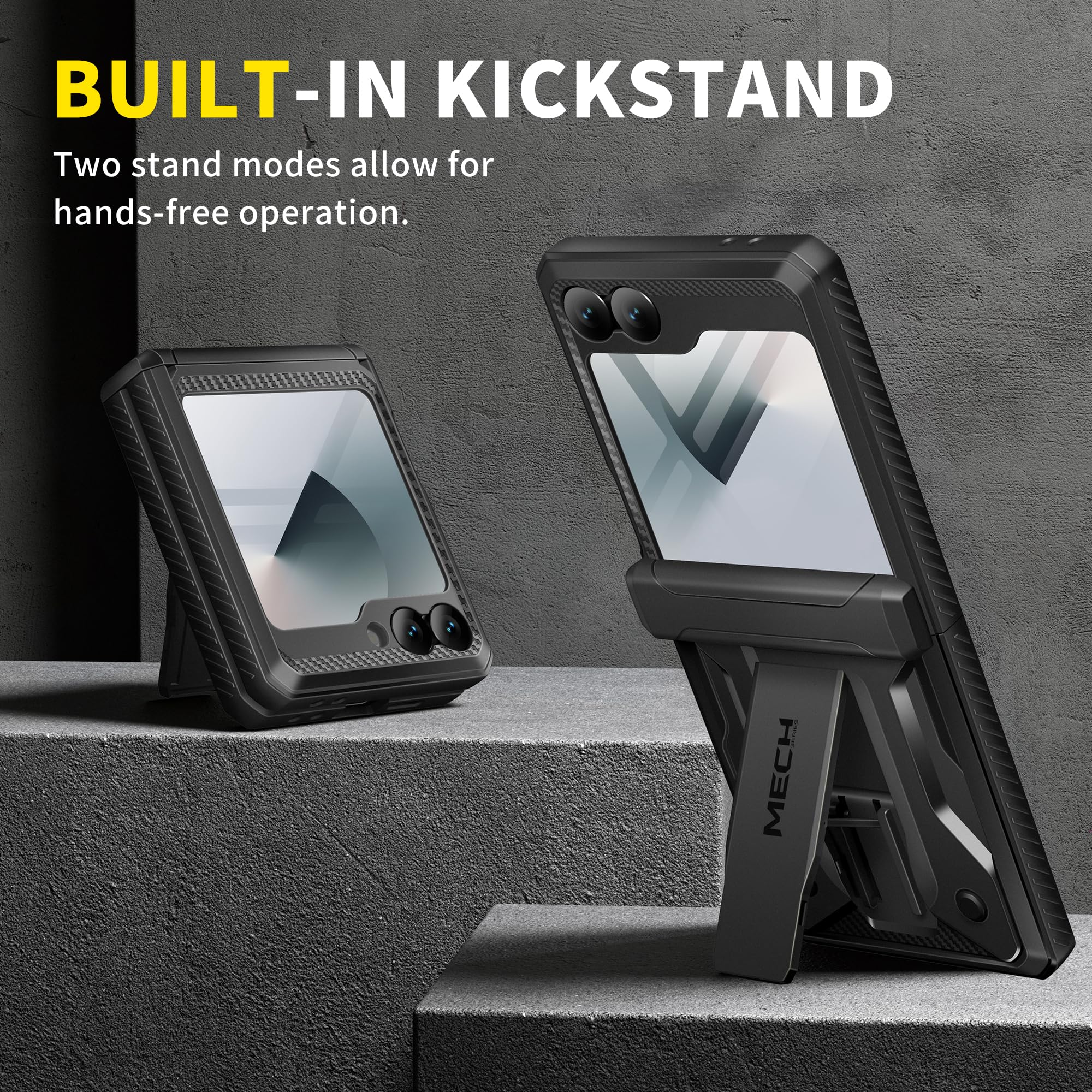 Foto 5 pulgar | Funda De Teléfono Tongate Para Samsung Galaxy Z Flip 6 Negra - Venta Internacional.