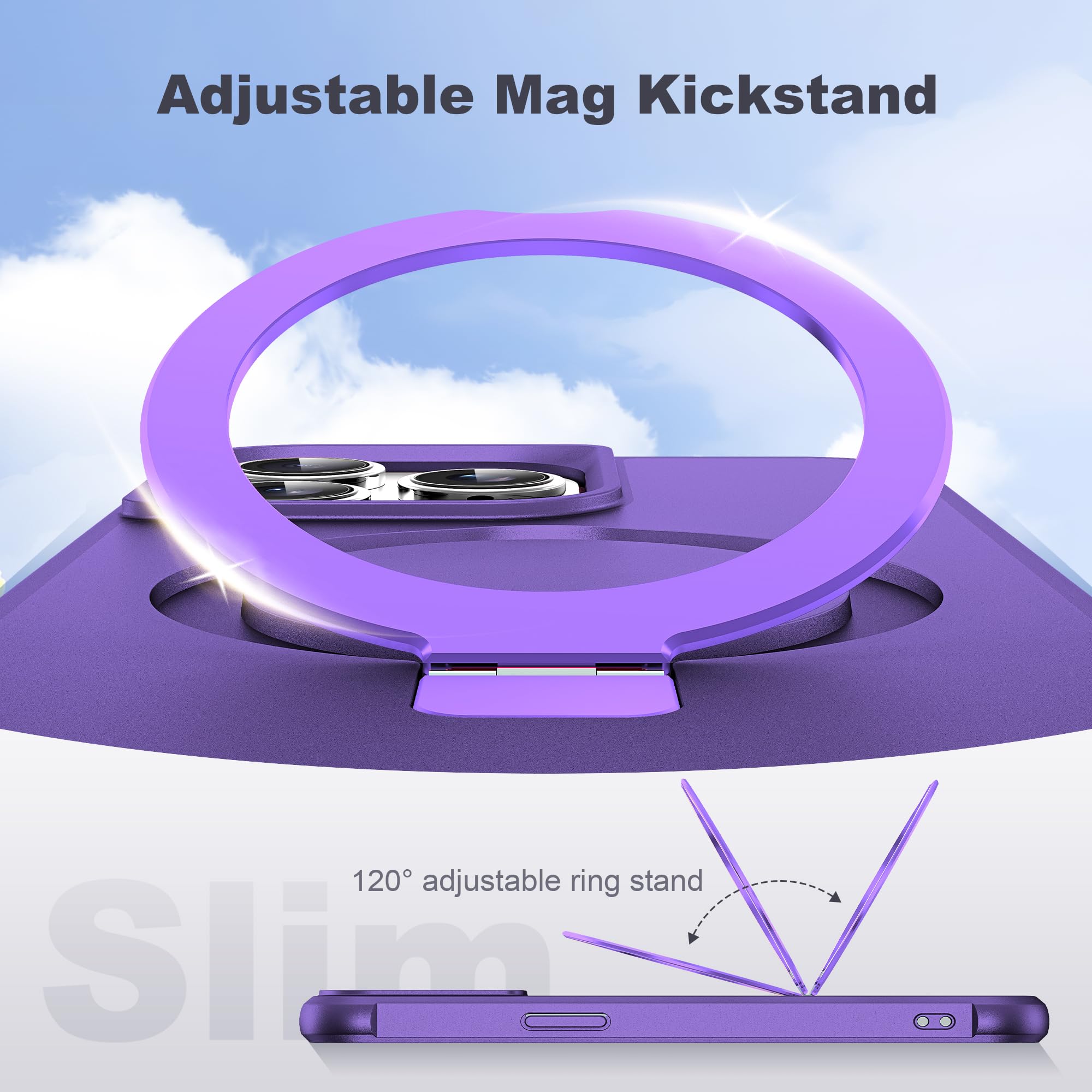 Foto 7 pulgar | Funda Tianli Para Iphone 13 Pro Con Soporte Magnético Invisible - Venta Internacional.