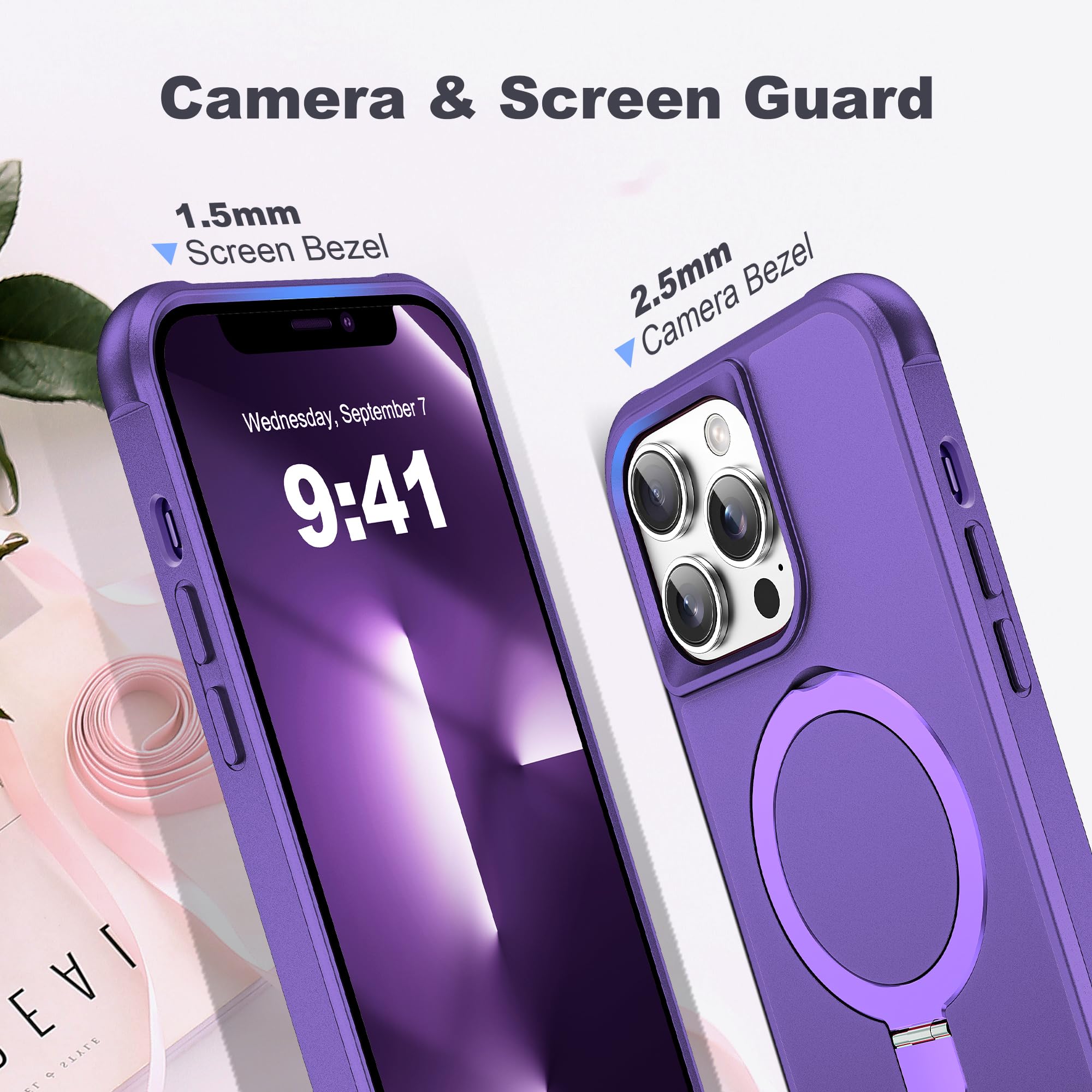 Foto 8 pulgar | Funda Tianli Para Iphone 13 Pro Con Soporte Magnético Invisible - Venta Internacional.