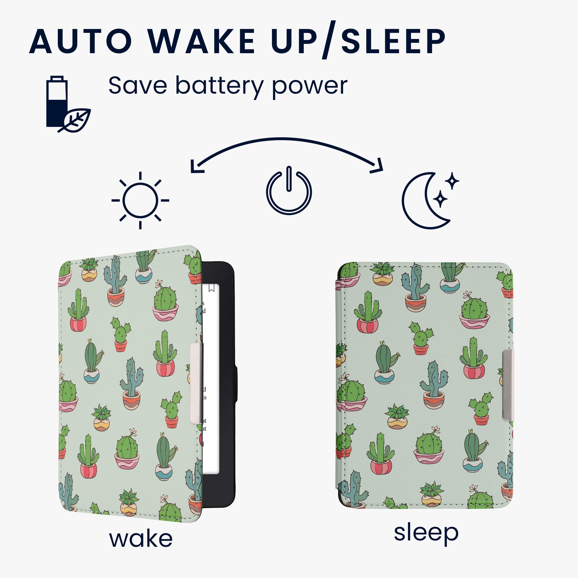 Foto 4 pulgar | Funda Kwmobile Compatible Con Amazon Kindle Paperwhite Cactus - Venta Internacional.