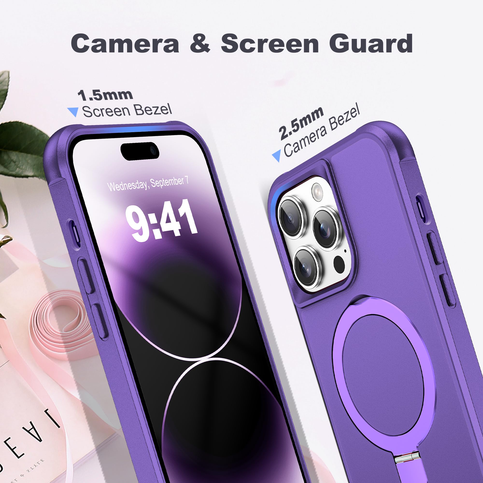 Foto 8 pulgar | Funda Tianli Para Iphone 14 Pro Con Soporte Magnético Invisible - Venta Internacional.