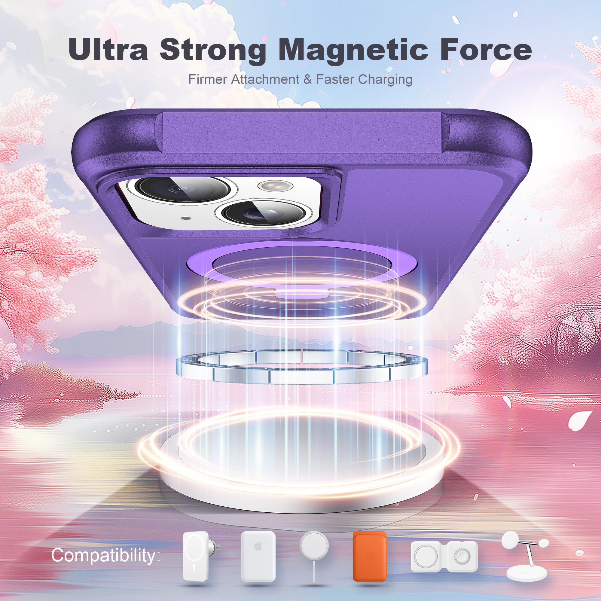 Foto 5 pulgar | Funda Tianli Para Iphone 14 Plus Con Forma De Anillo Magnético  Color Morado - Venta Internacional.