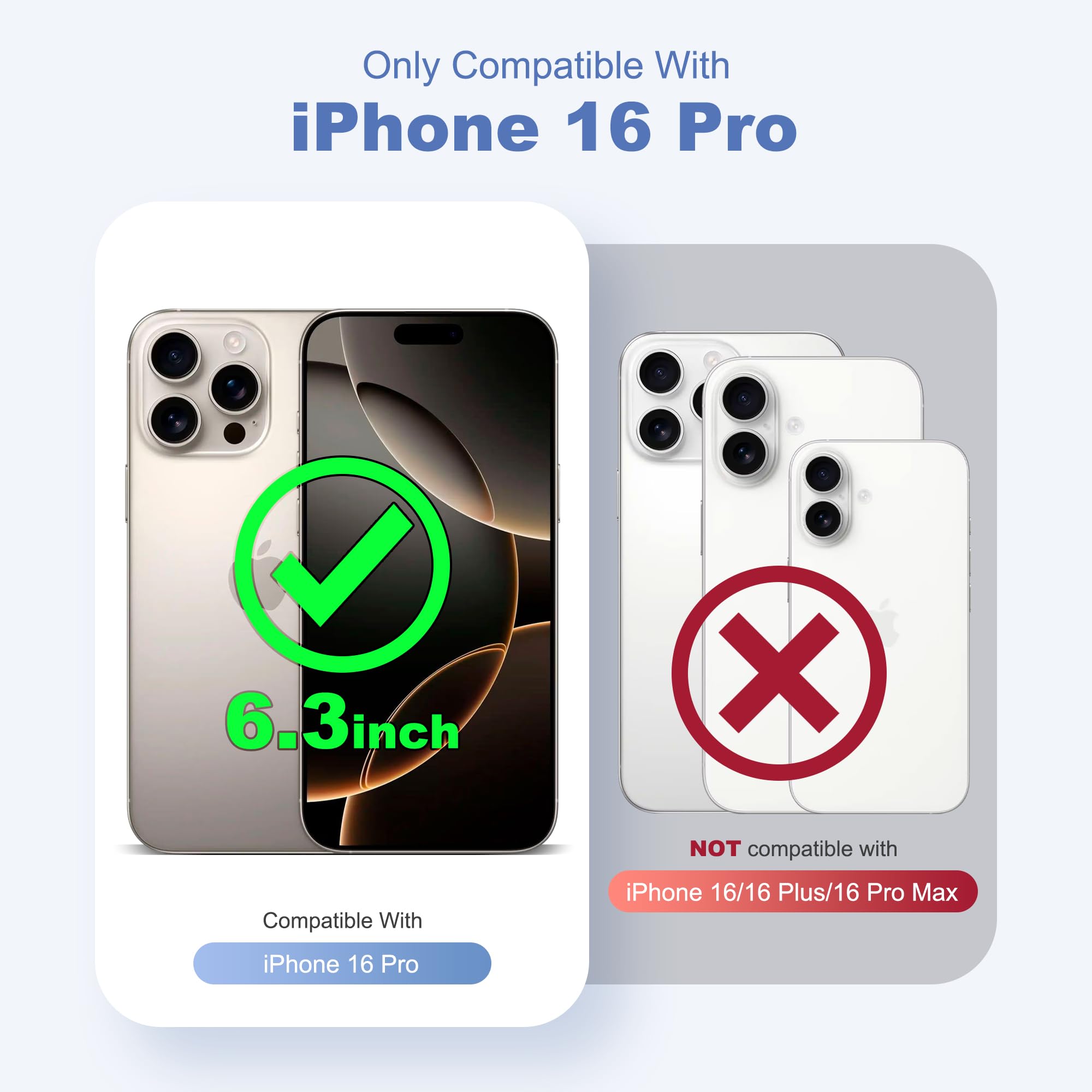 Foto 3 pulgar | Funda De Teléfono Tianli Diseñada Para Iphone 16 Pro Con Soporte Anular - Venta Internacional.