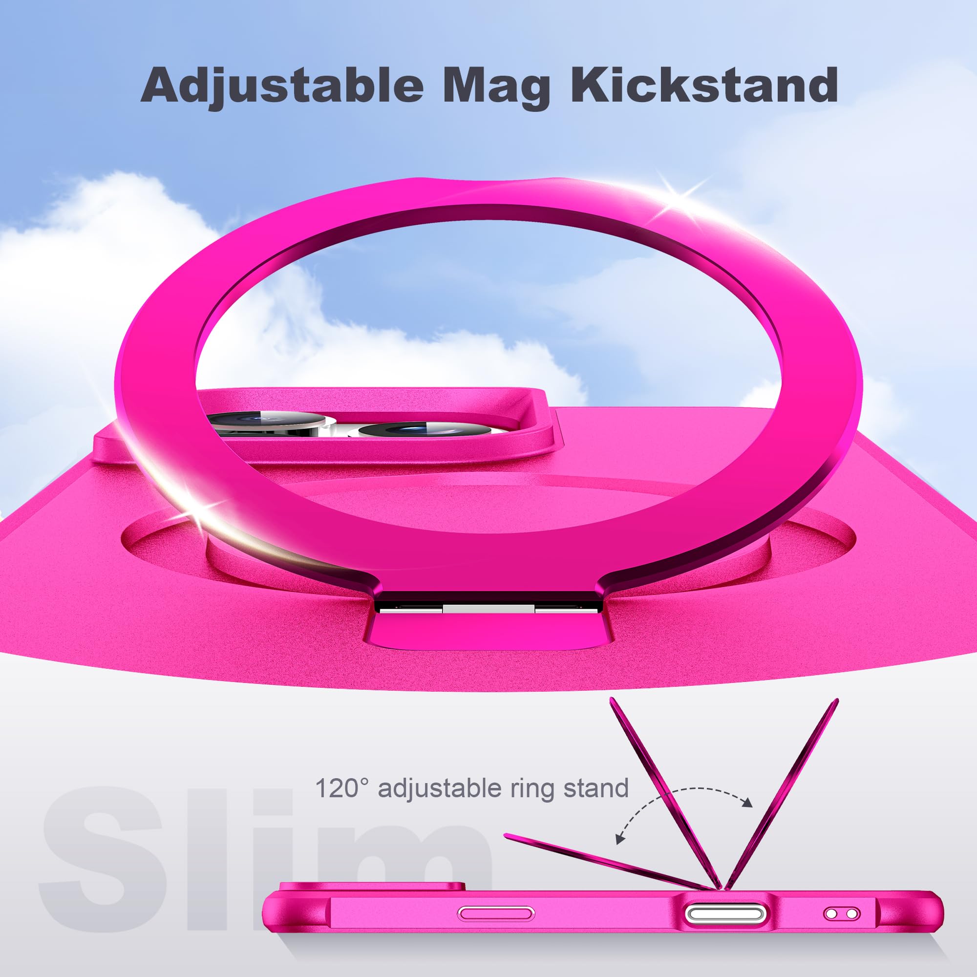 Foto 7 pulgar | Funda De Teléfono Tianli Diseñada Para Iphone 16 Pro Con Soporte Anular - Venta Internacional.
