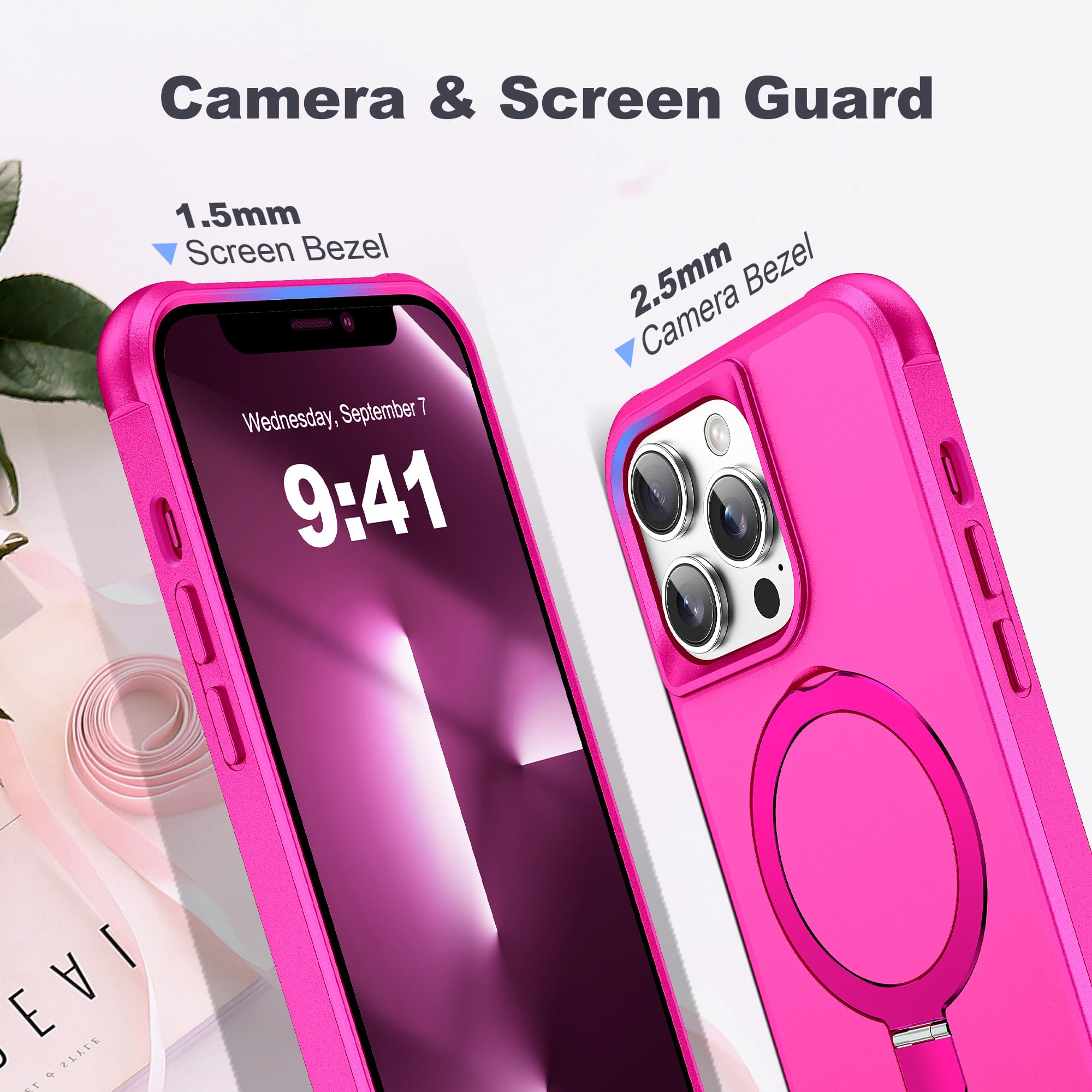 Foto 8 pulgar | Funda De Teléfono Tianli Diseñada Para Iphone 13 Pro Con Soporte Anular - Venta Internacional.