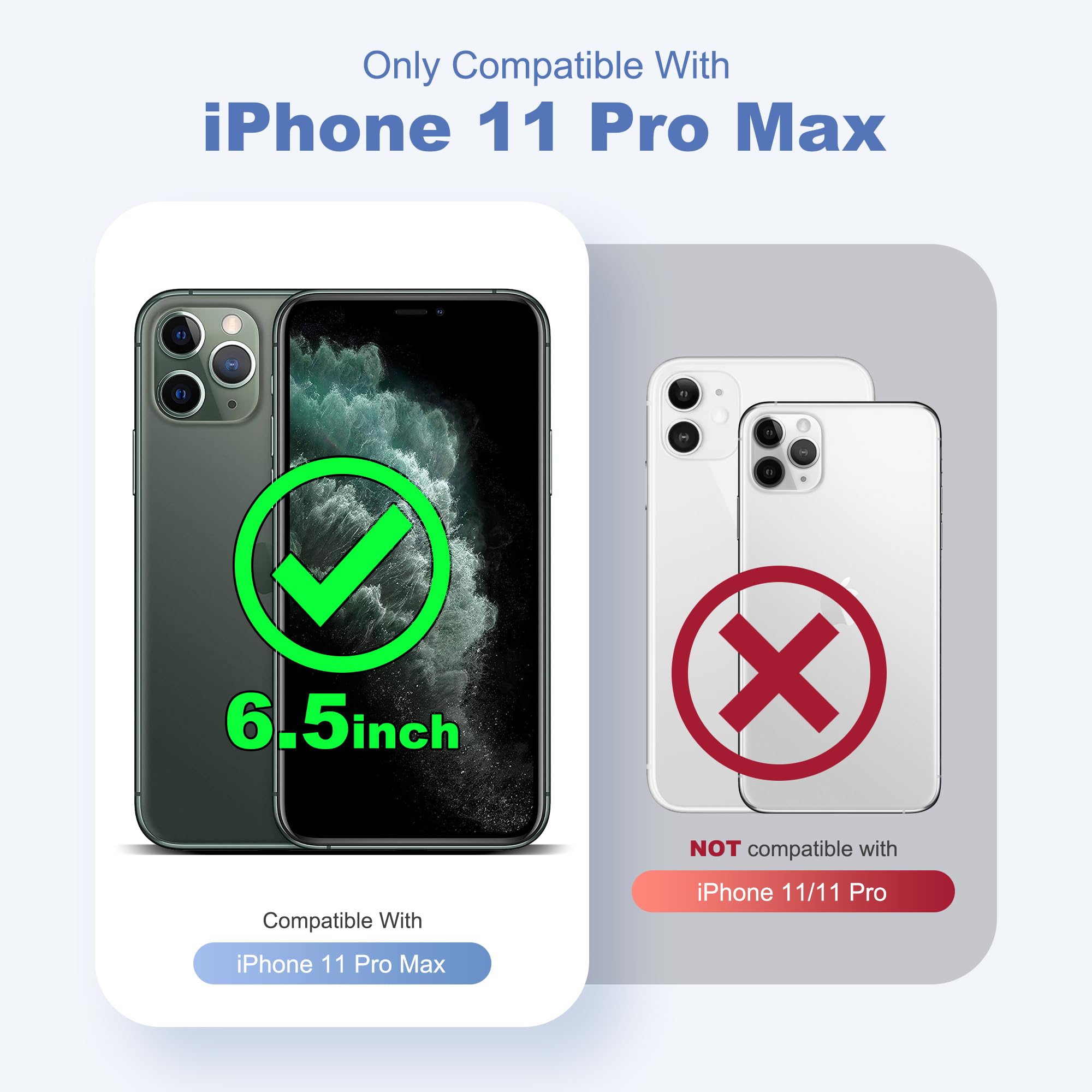 Foto 3 pulgar | Funda De Teléfono Tianli Diseñada Para Iphone 11 Pro Max Con Soporte Anular - Venta Internacional.
