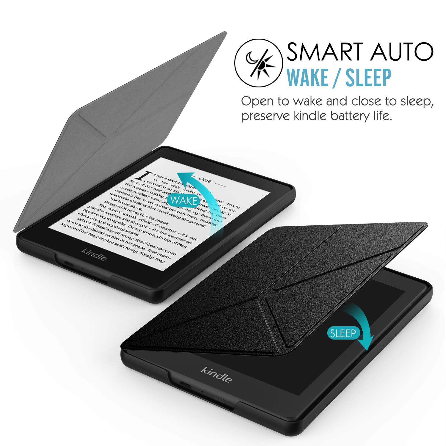 Foto 6 pulgar | Funda Moko Para Kindle Paperwhite 2021 De 6 8 Pulgadas Con Soporte  Color Negro - Venta Internacional.
