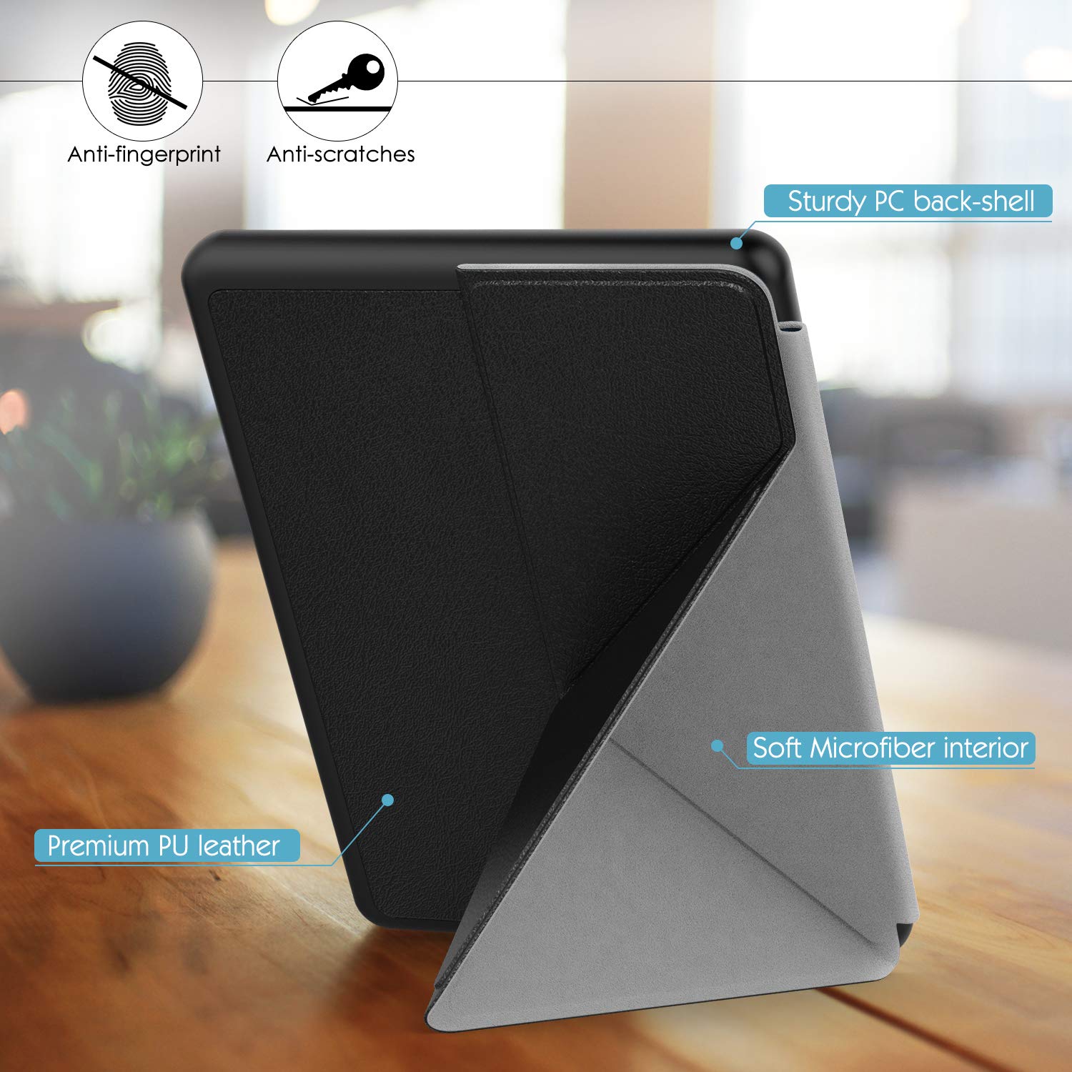 Foto 8 pulgar | Funda Moko Para Kindle Paperwhite 2021 De 6 8 Pulgadas Con Soporte  Color Negro - Venta Internacional.