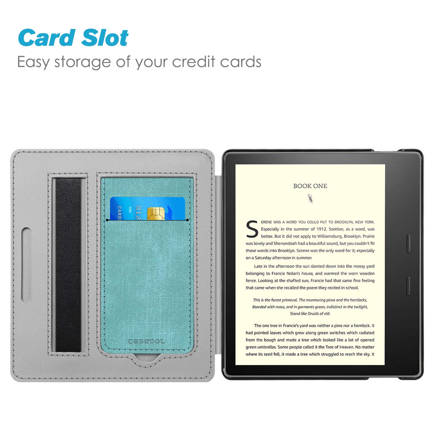 Foto 4 | Casebot - Funda Con Función Atril Para Kindle Oasis (10.ª Y 9.ª Gen.)  Color Turquesa - Venta Internacional.