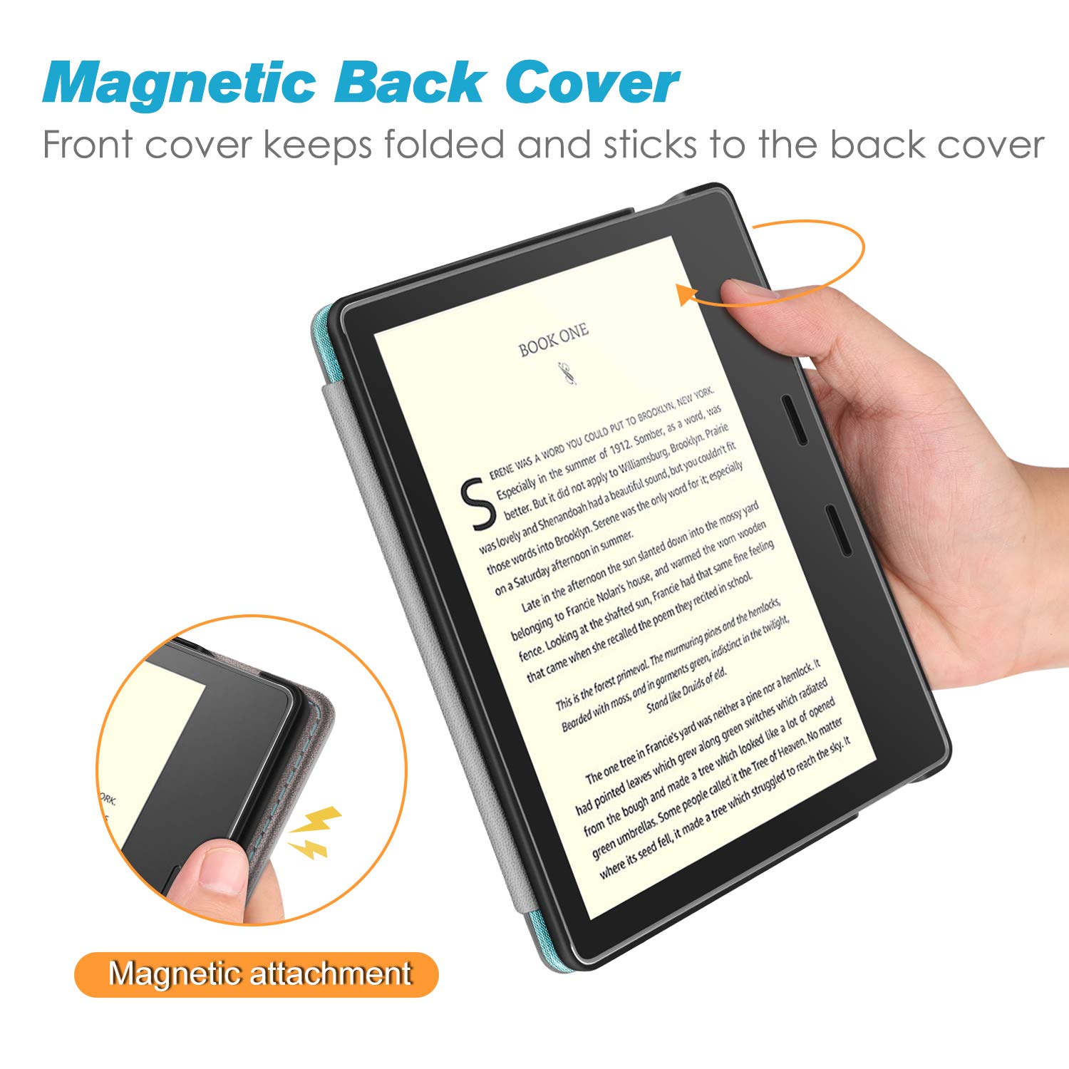 Foto 6 pulgar | Casebot - Funda Con Función Atril Para Kindle Oasis (10.ª Y 9.ª Gen.)  Color Turquesa - Venta Internacional.