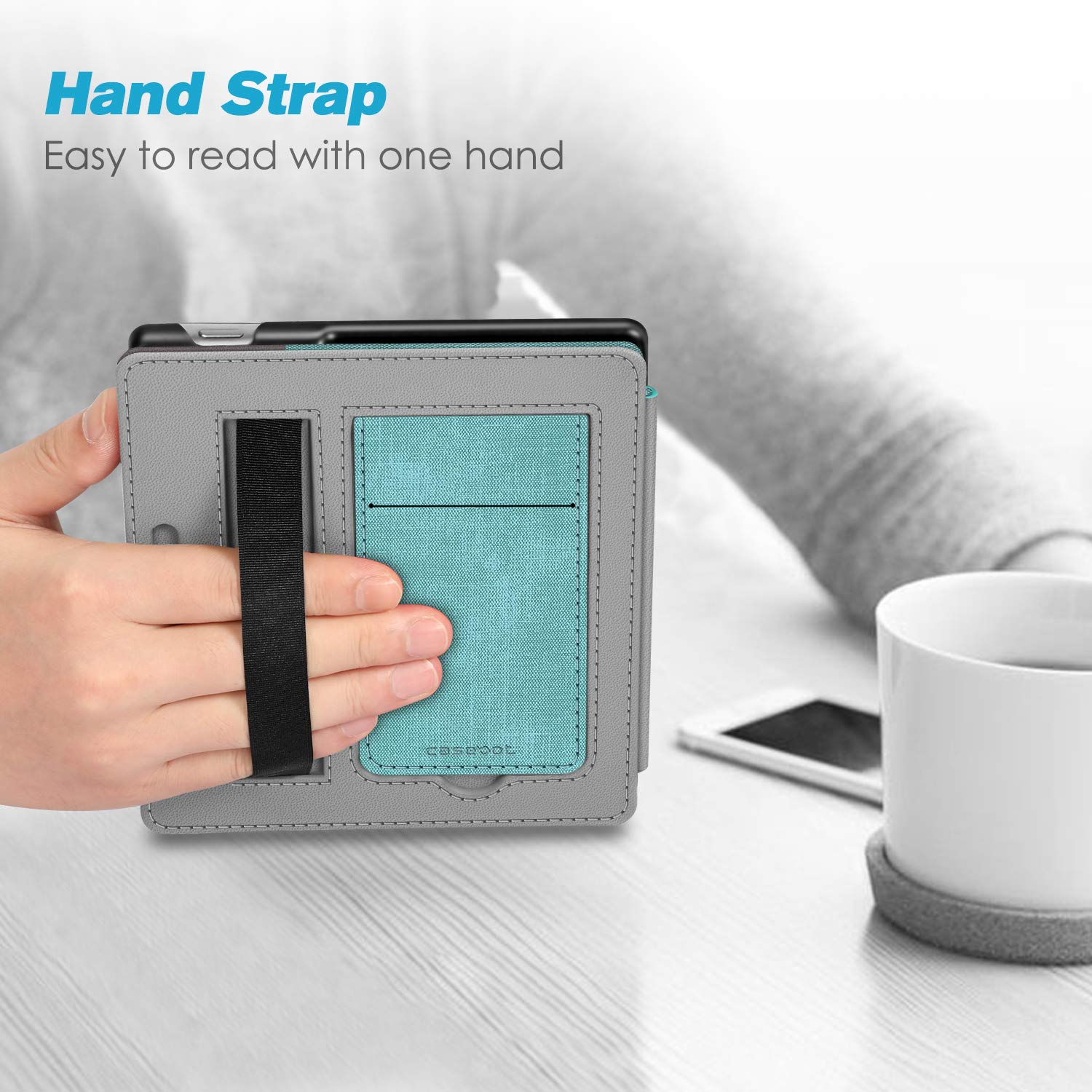 Foto 7 pulgar | Casebot - Funda Con Función Atril Para Kindle Oasis (10.ª Y 9.ª Gen.)  Color Turquesa - Venta Internacional.