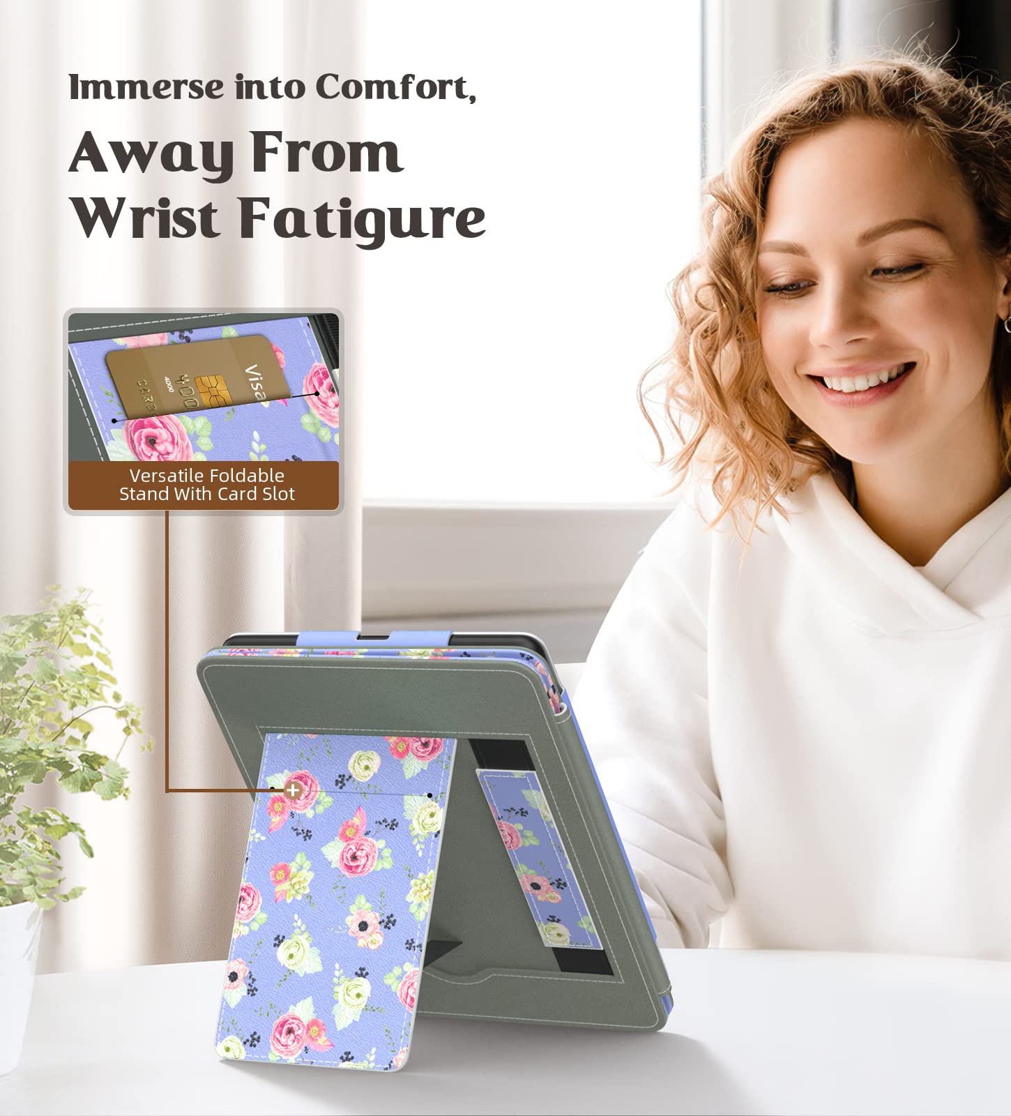 Foto 4 pulgar | Funda Moko Para Kindle Paperwhite 2021 De 6 8 Pulgadas Con Encendido/apagado Automáticos - Venta Internacional.