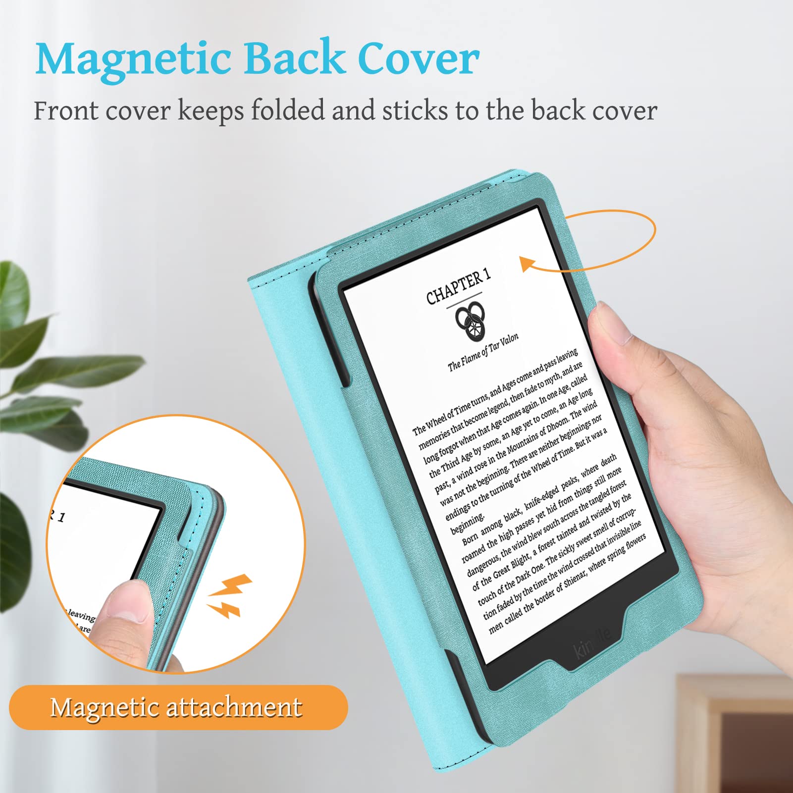 Foto 8 pulgar | Funda De Piel Sintética Fintie Stand Con Función De Encendido/apagado Automático Para Kindle 6 11th - Venta Interna