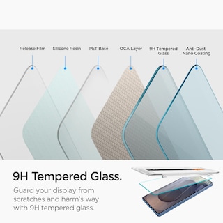 Foto 4 | Protector De Pantalla Spigen Glastar Ez Fit Para Galaxy S25 Ultra Paquete De 2 - Venta Internacional.