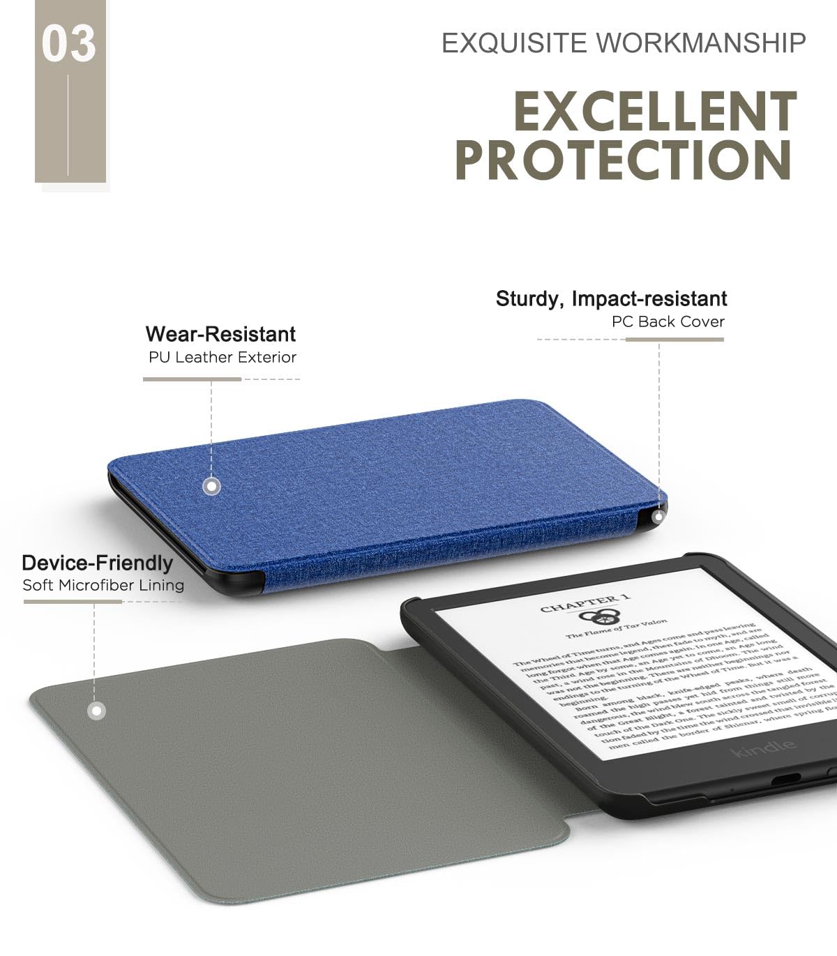 Foto 5 pulgar | Funda Moko Para Kindle 11.ª Generación 2024/2022 Con Encendido Y Apagado Automáticos - Venta Internacional.