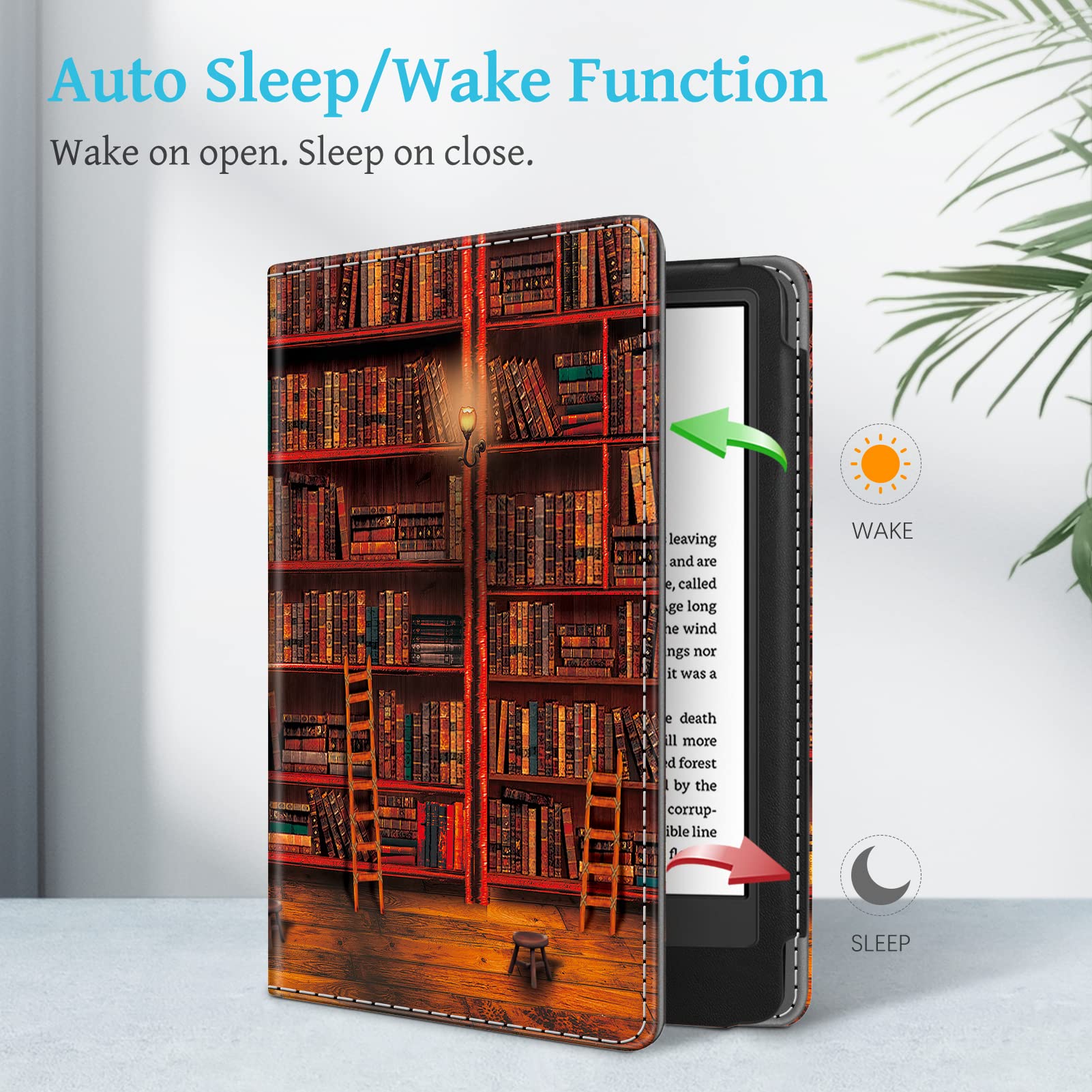 Foto 4 pulgar | Funda De Piel Sintética Fintie Stand Con Función De Encendido/apagado Automático Para Kindle 6 11th - Venta Interna