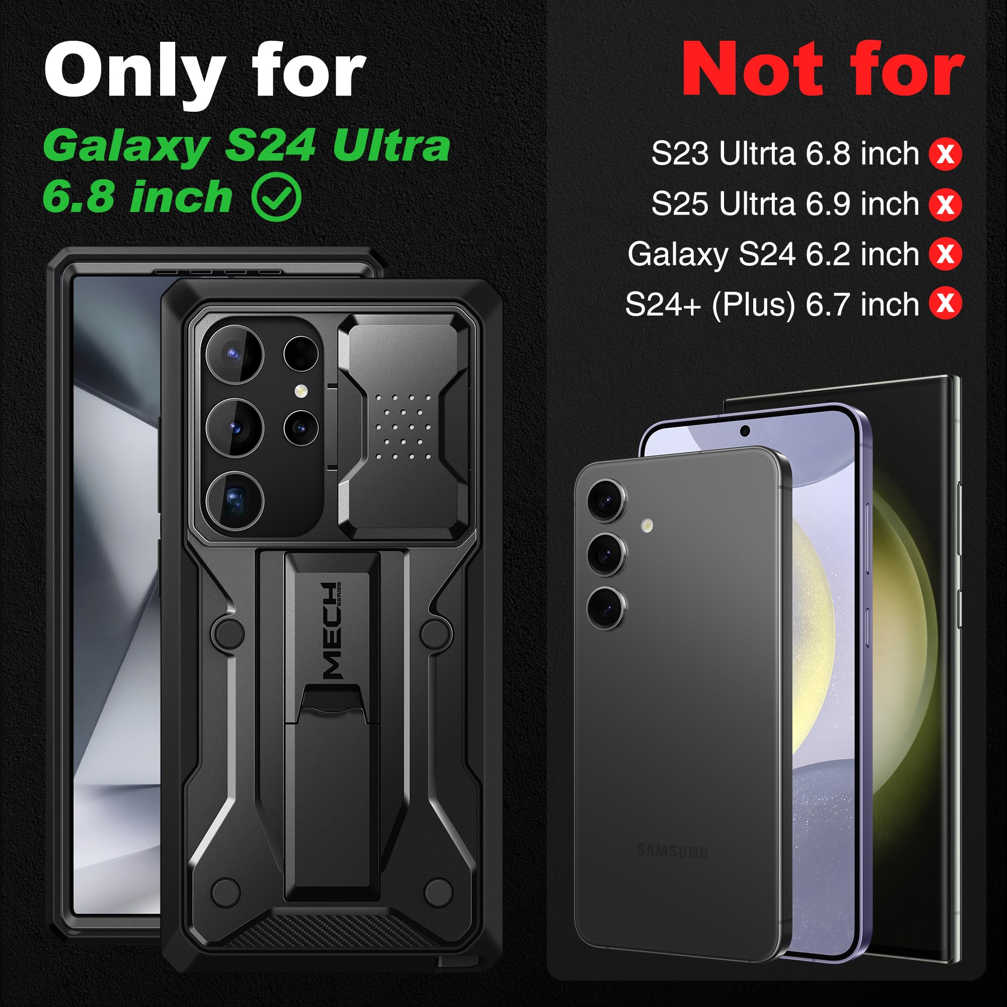 Foto 3 pulgar | Funda De Teléfono Tongate Para Samsung Galaxy S24 Ultra Con Privacidad - Venta Internacional.