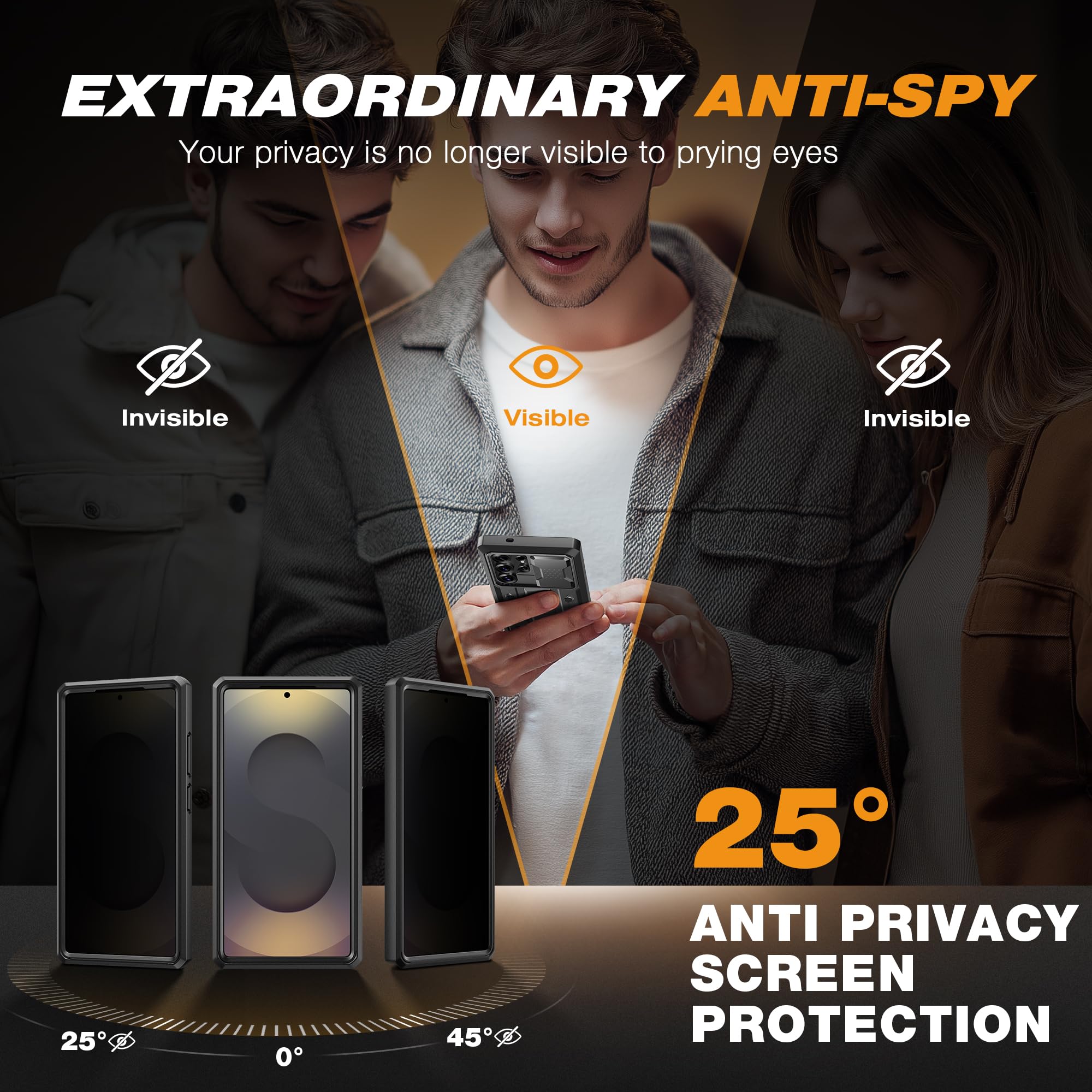 Foto 4 pulgar | Funda De Teléfono Tongate Para Samsung Galaxy S24 Ultra Con Privacidad - Venta Internacional.