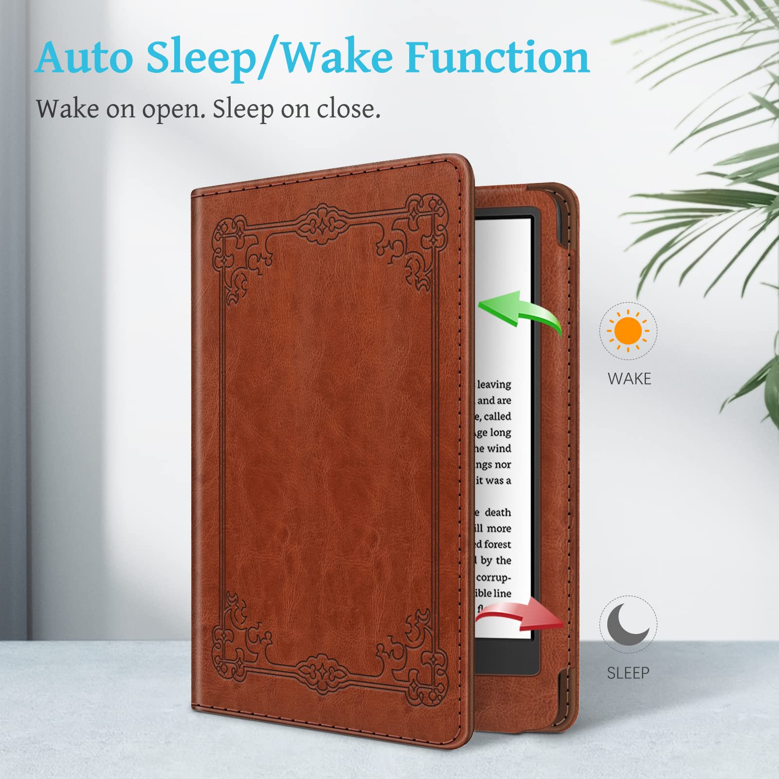 Foto 4 pulgar | Funda De Piel Sintética Fintie Stand Con Función De Encendido/apagado Automático Para Kindle 6 11th - Venta Interna