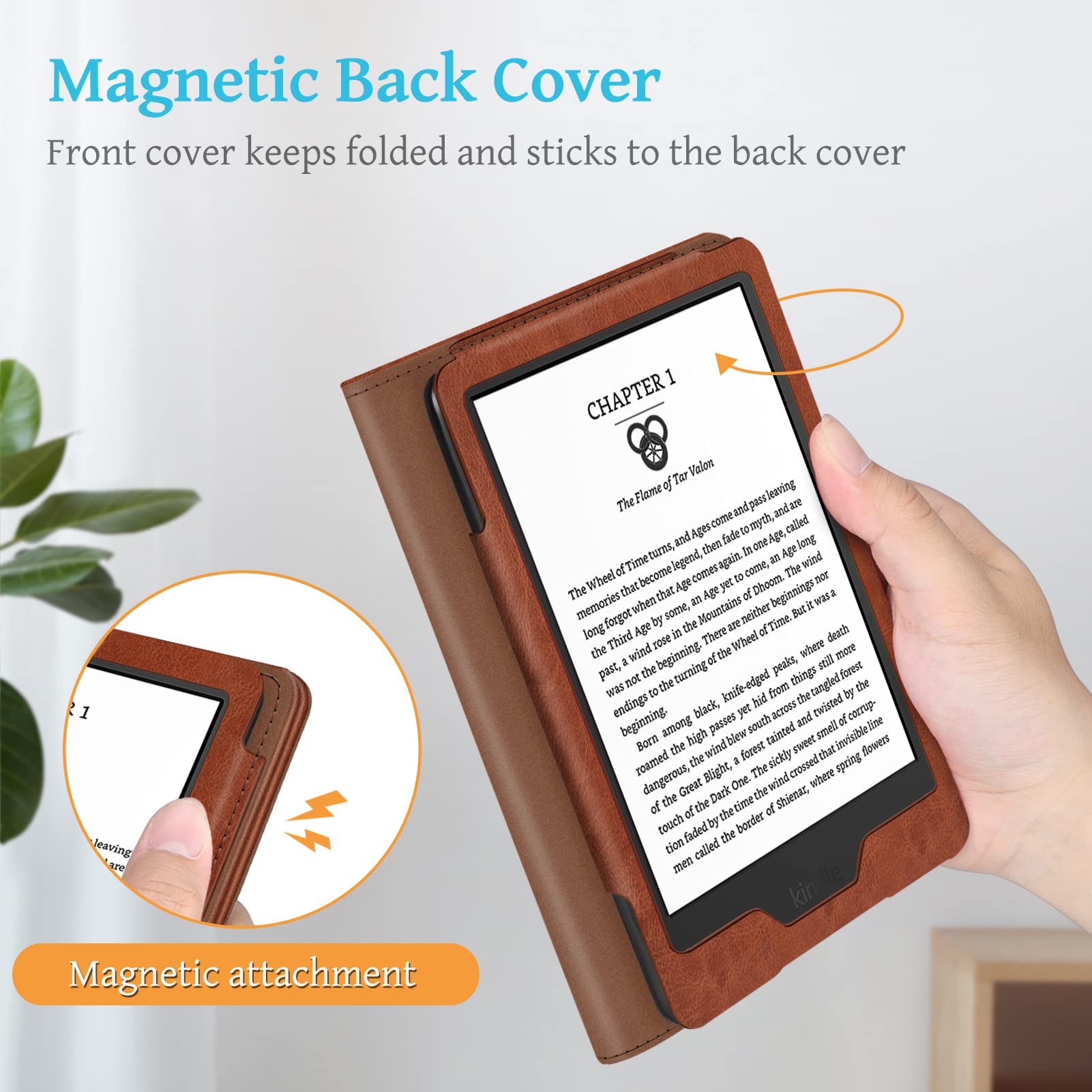 Foto 8 pulgar | Funda De Piel Sintética Fintie Stand Con Función De Encendido/apagado Automático Para Kindle 6 11th - Venta Interna