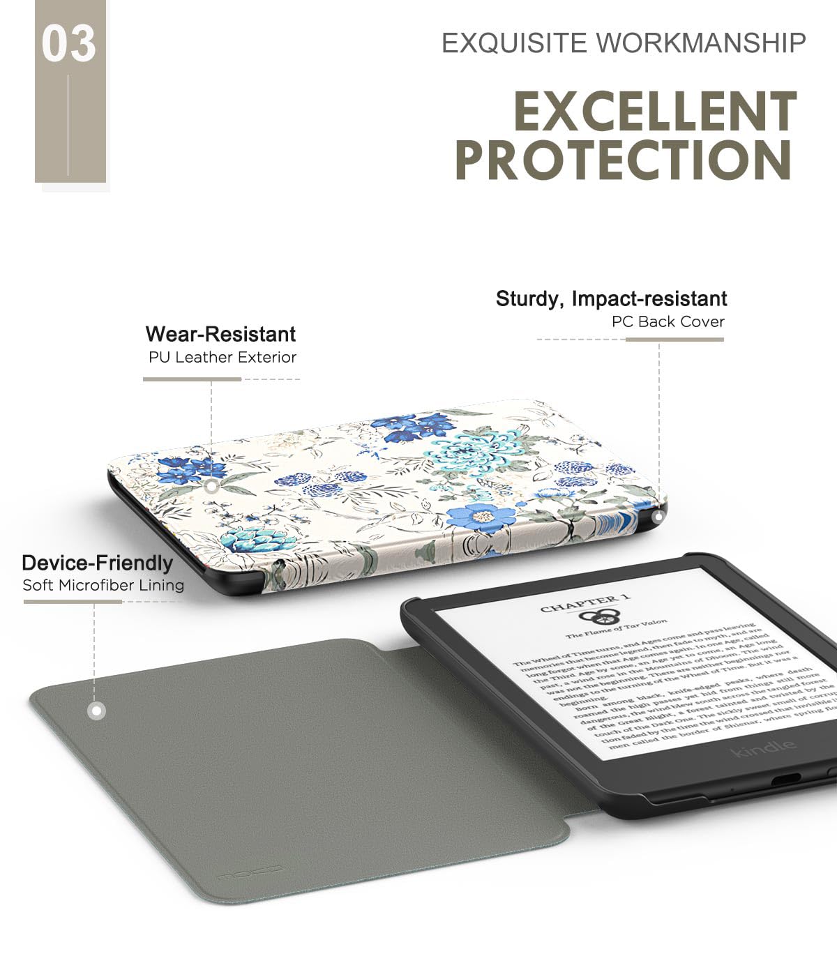 Foto 4 | Funda Moko Para Kindle 11.ª Generación 2024/2022 Con Encendido Y Apagado Automáticos - Venta Internacional.