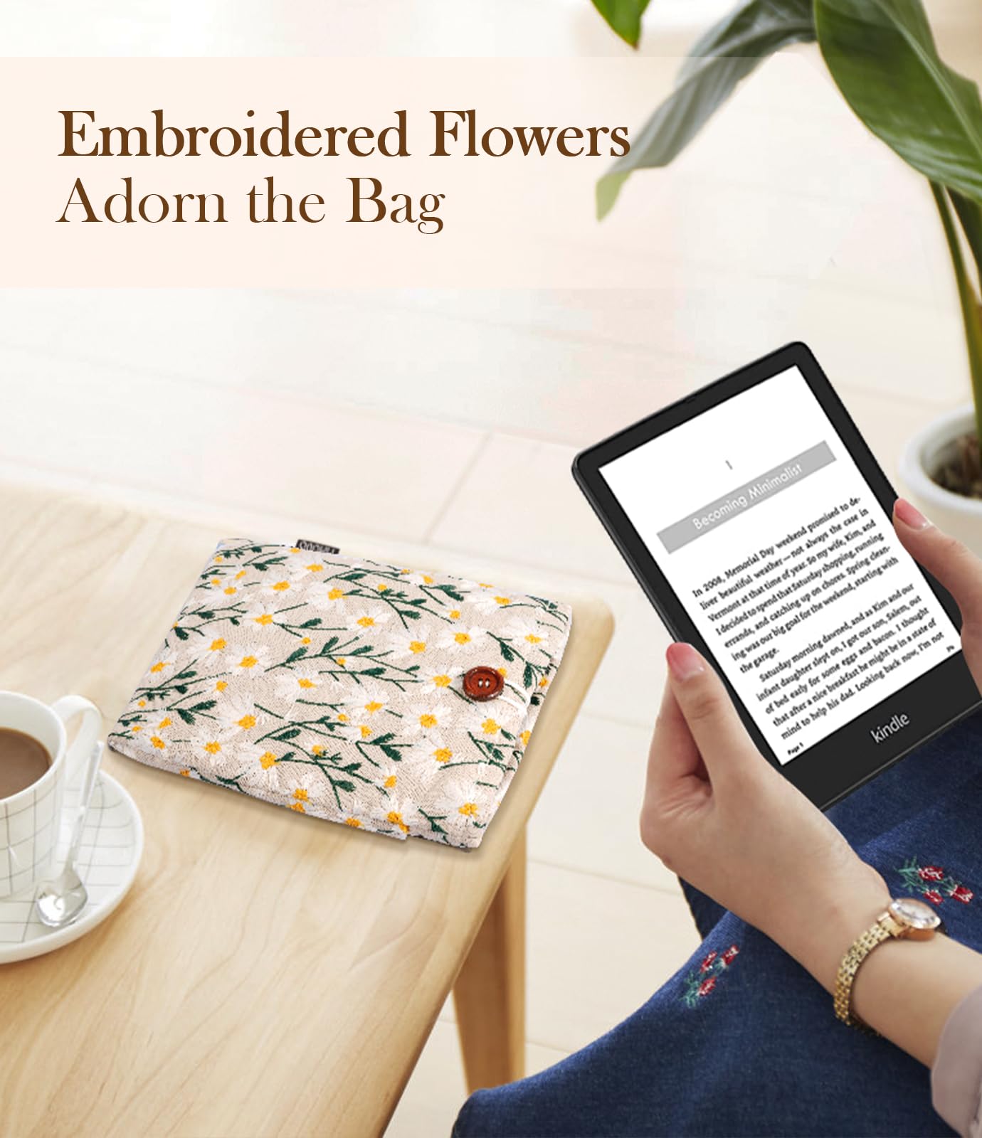 Foto 3 | Funda Timovo Para Kindle Paperwhite/colorsoft 7 2024 Blanca - Venta Internacional.