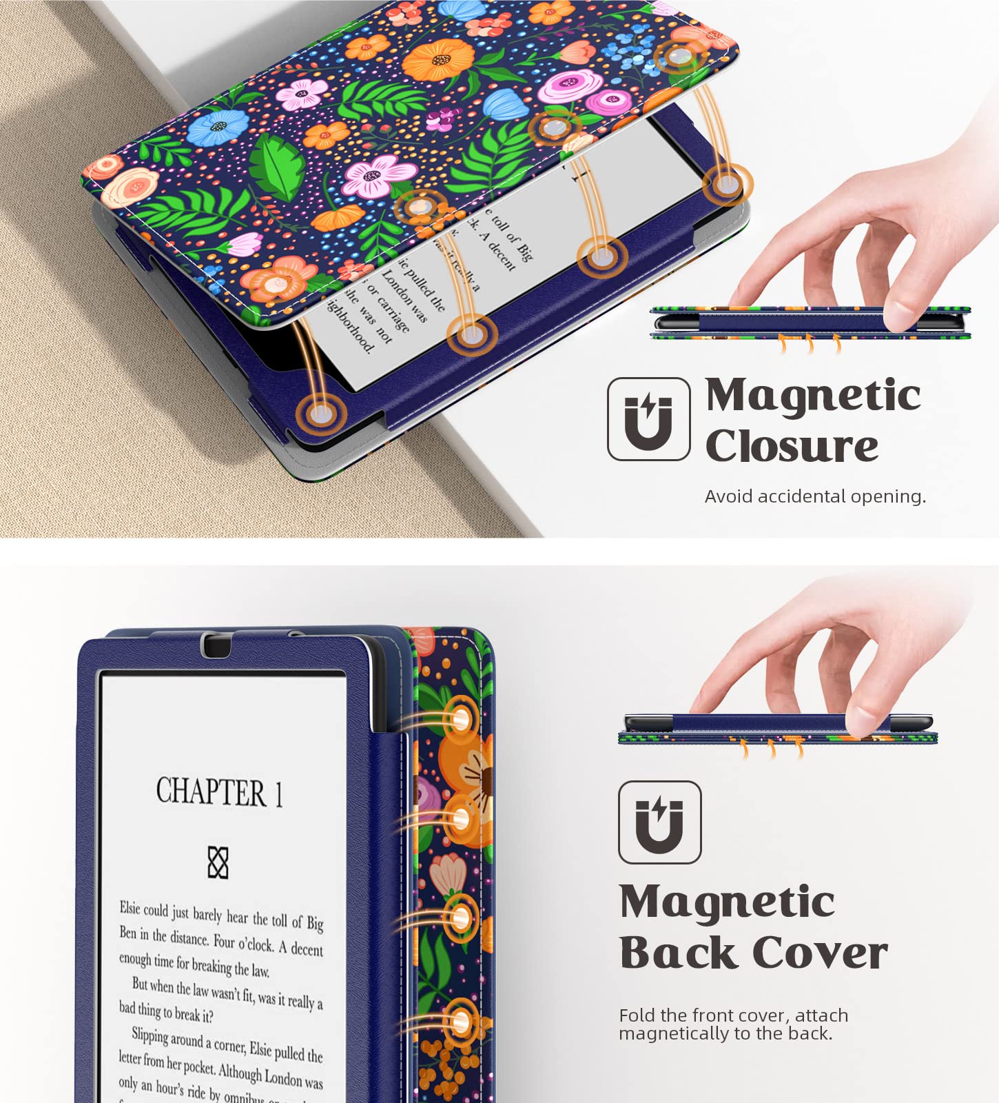 Foto 7 pulgar | Funda Moko Para Kindle Paperwhite 2021 De 6 8 Pulgadas De Piel Sintética - Venta Internacional.