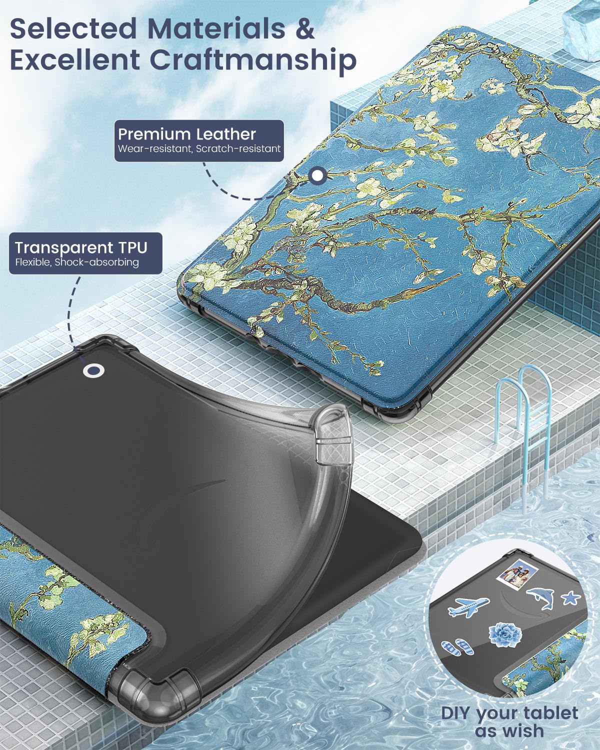 Foto 4 | Funda Moko Para Kindle 6 (11.ª Generación  2024/2022) Con Función De Encendido Y Apagado Automáticos - Venta Inte