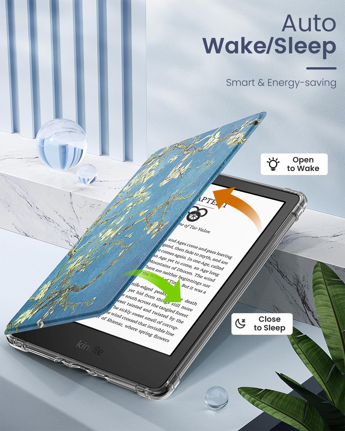 Foto 5 | Funda Moko Para Kindle 6 (11.ª Generación  2024/2022) Con Función De Encendido Y Apagado Automáticos - Venta Inte