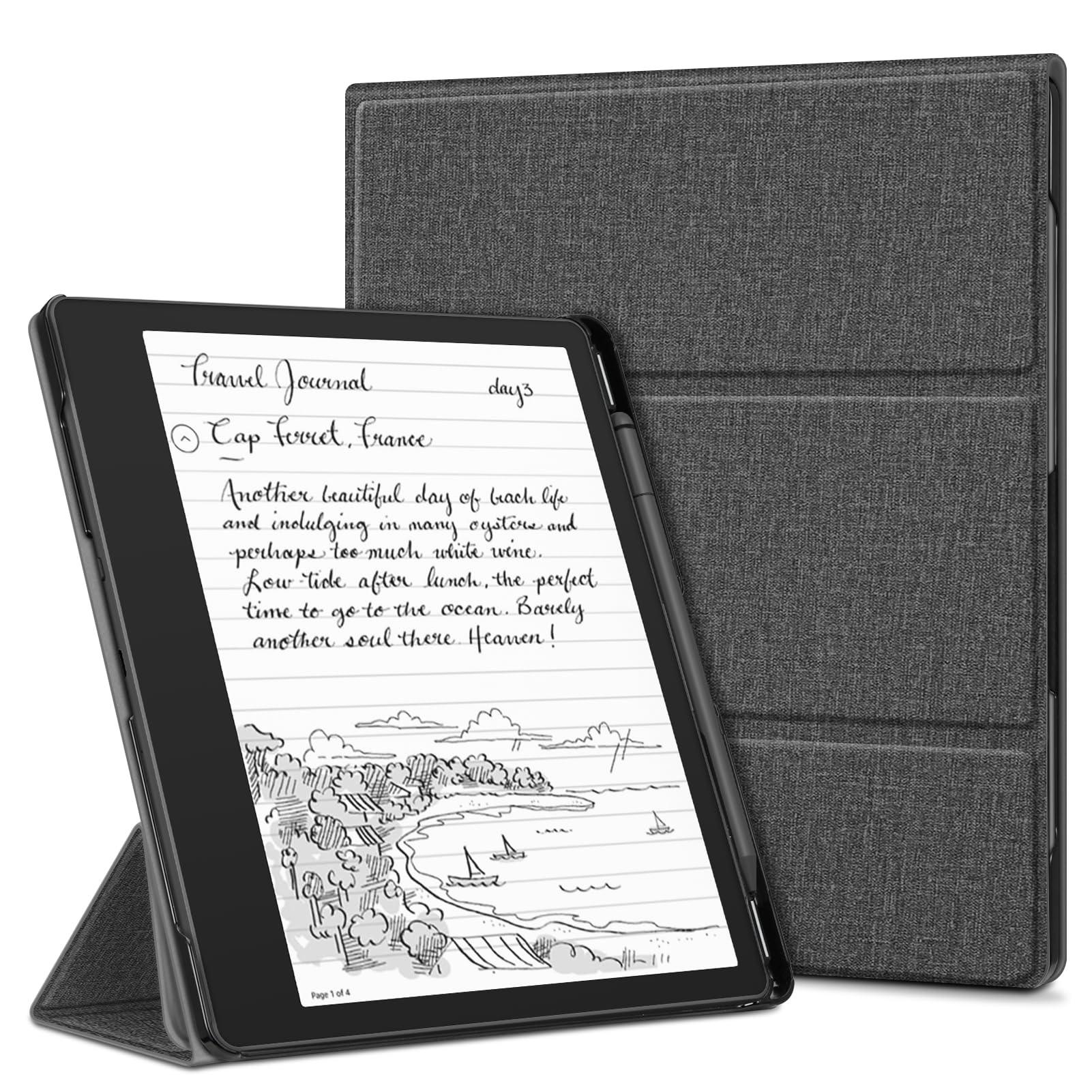 Funda Fintie Para Kindle Scribe De 10 2 Pulgadas Con Soporte Para Bolígrafos  Color Gris - Venta Internacional.