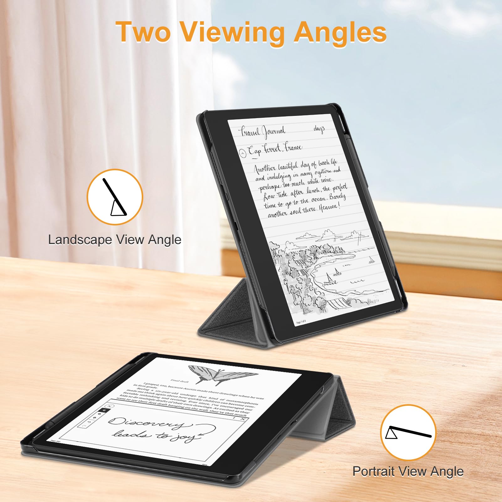 Foto 2 | Funda Fintie Para Kindle Scribe De 10 2 Pulgadas Con Soporte Para Bolígrafos  Color Gris - Venta Internacional.